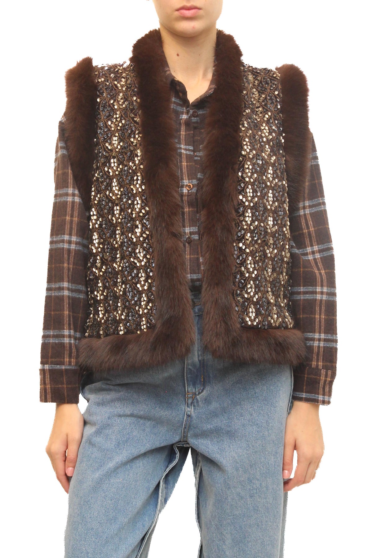 LEVH - Gilet Gajil - MARRONE