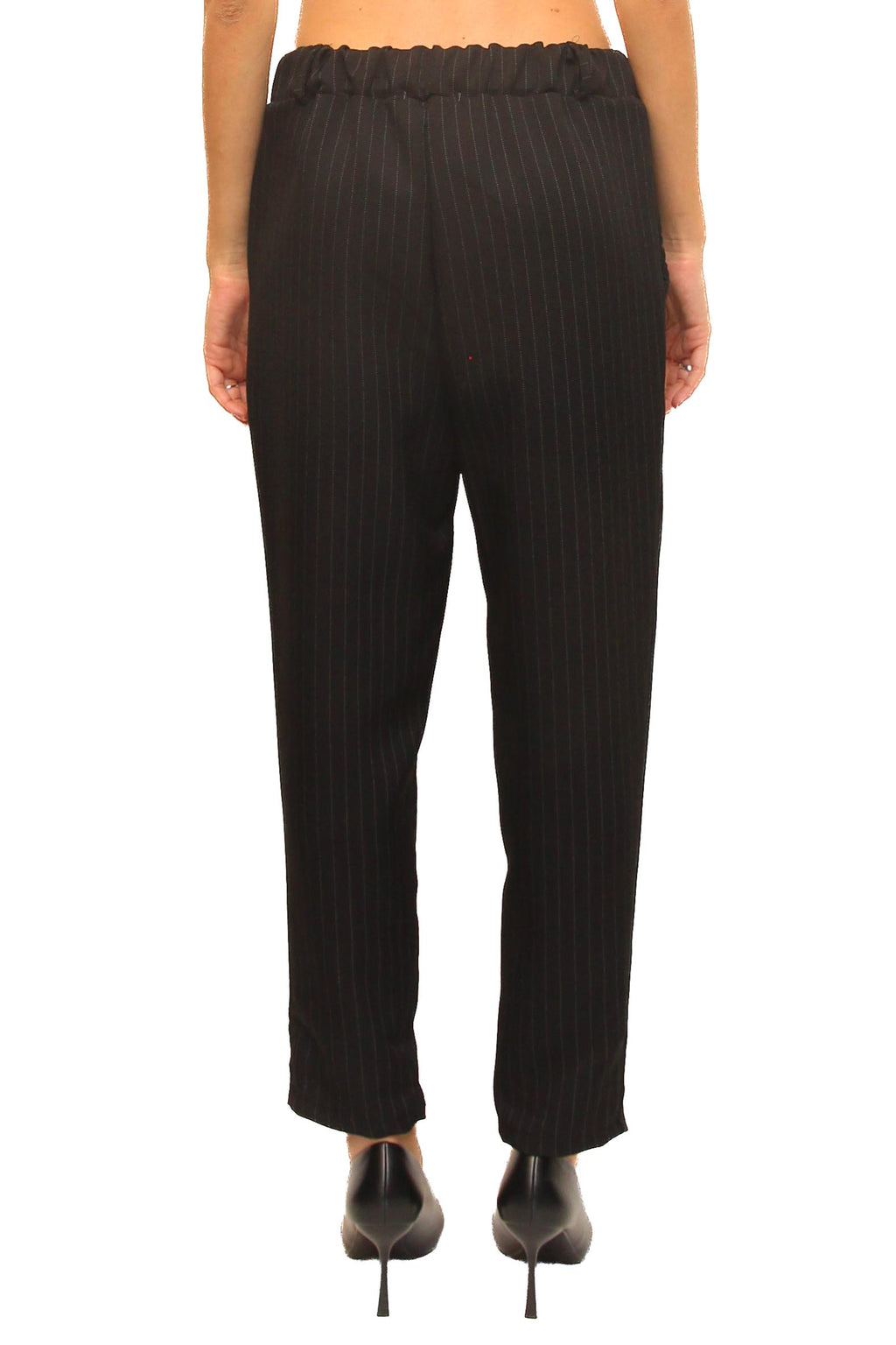 LEVH - Pantalone Pakse - Gessato nero/bianco