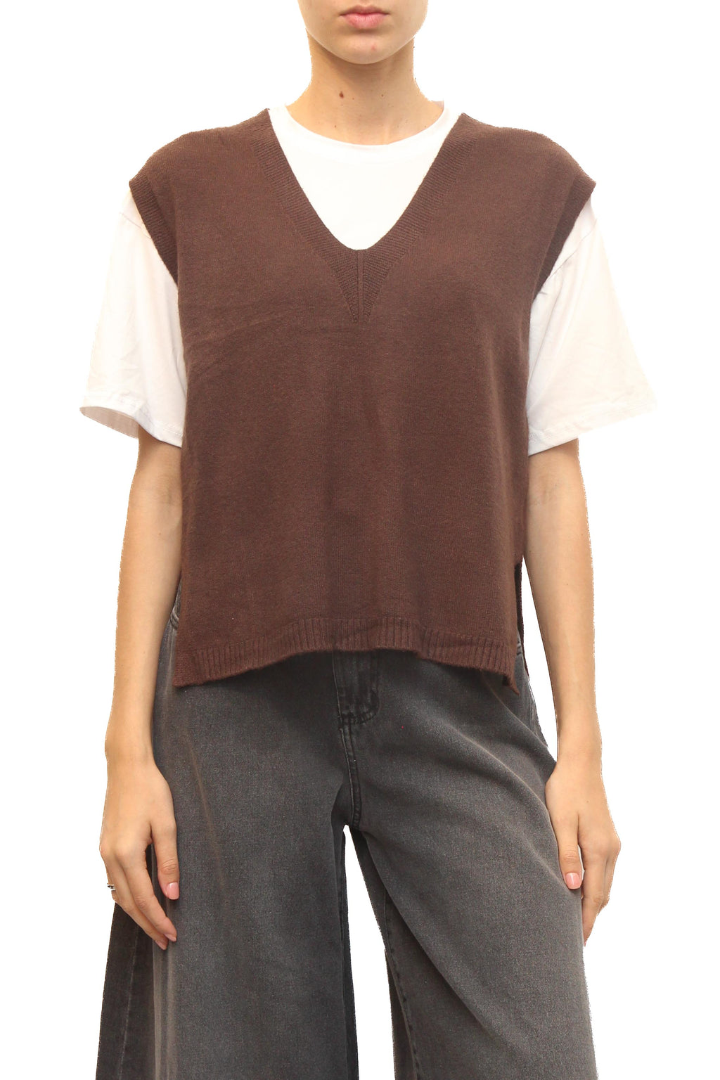LEVH - Gilet Gamu - MARRONE