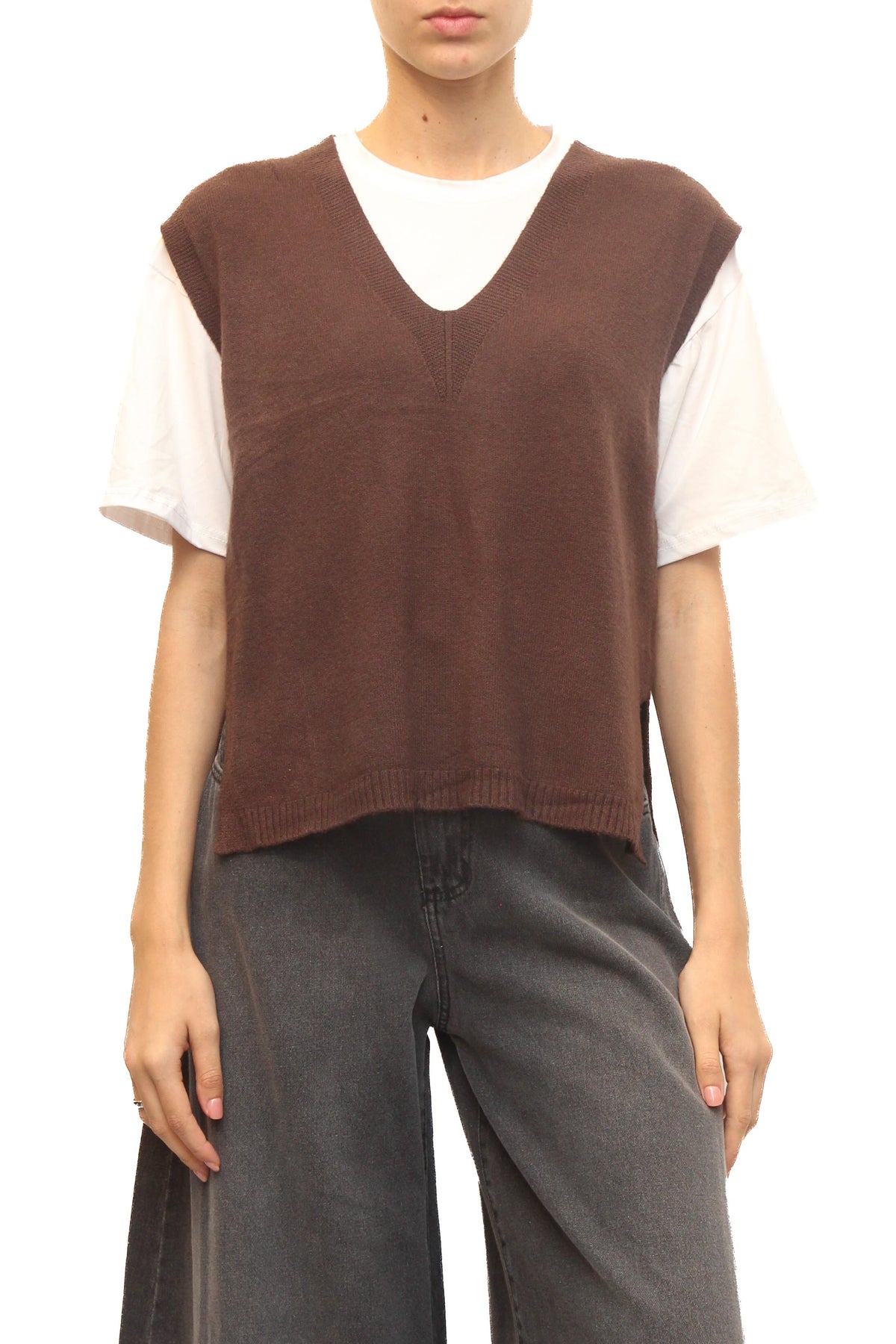 LEVH - Gilet Gamu - MARRONE