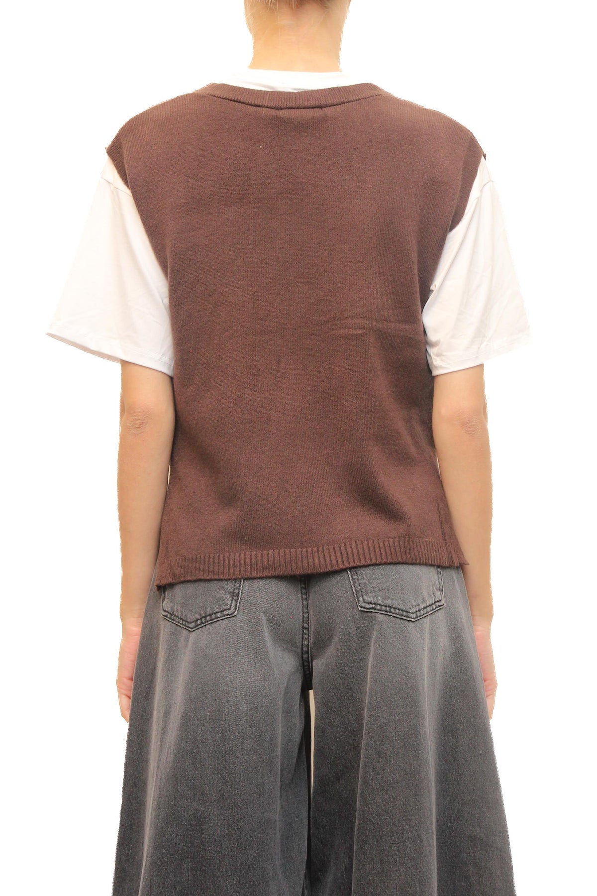 LEVH - Gilet Gamu - MARRONE