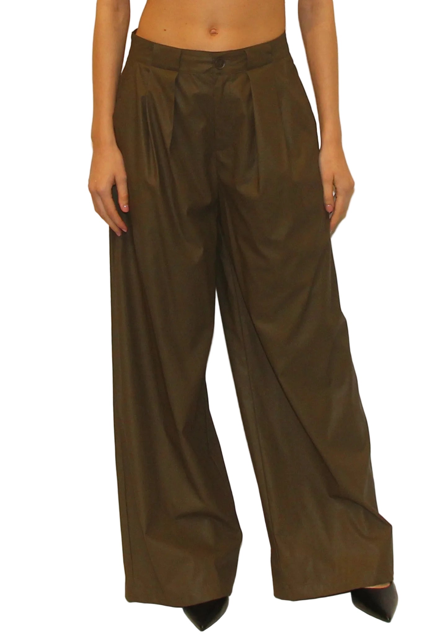 LEVH - PANTALONE MUANG - MILITARE