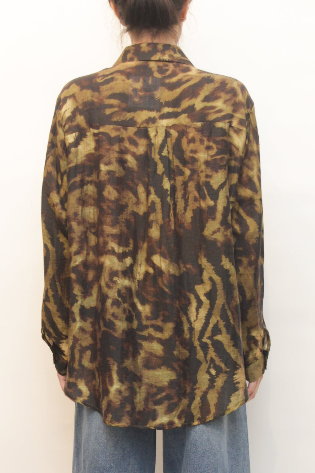 LEVH - Camicia Kendall - Animalier verde/marrone