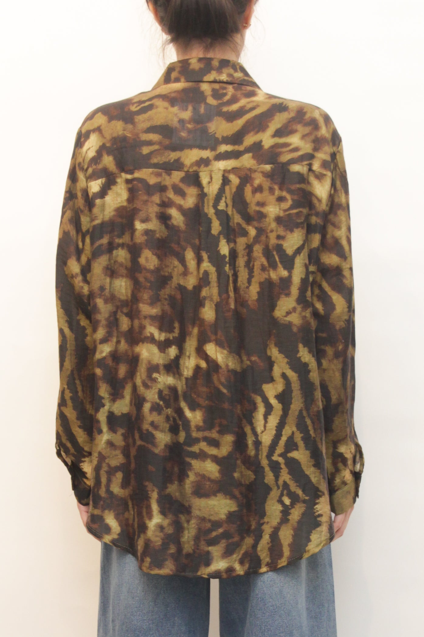 LEVH - Camicia Kendall - Animalier verde/marrone