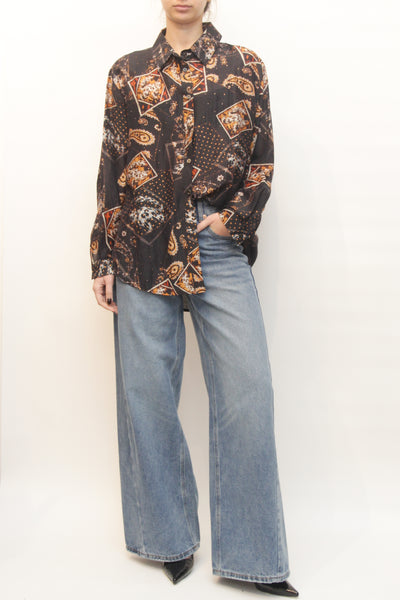 LEVH - Camicia Kendall - fantasia nero/ruggine