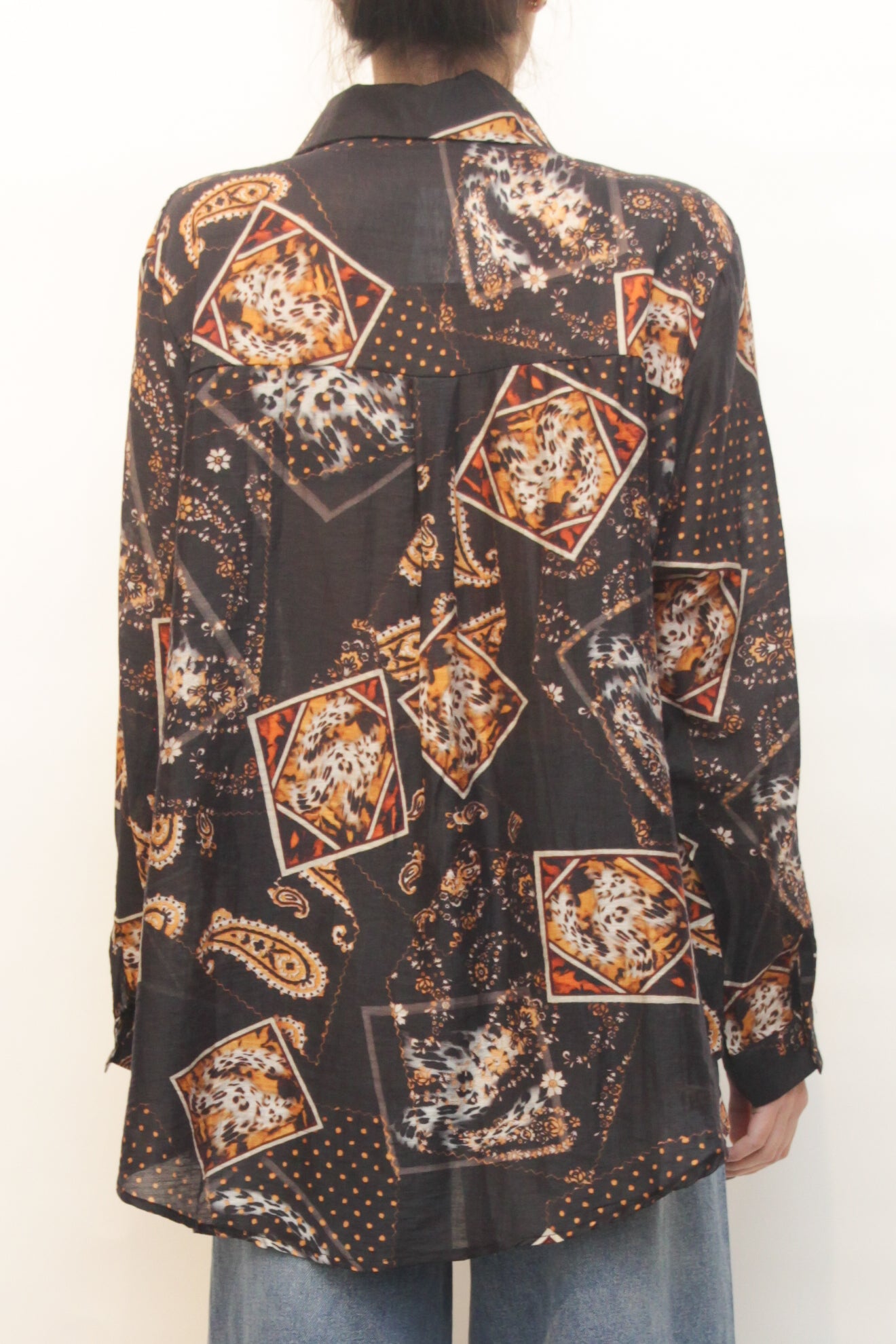 LEVH - Camicia Kendall - fantasia nero/ruggine