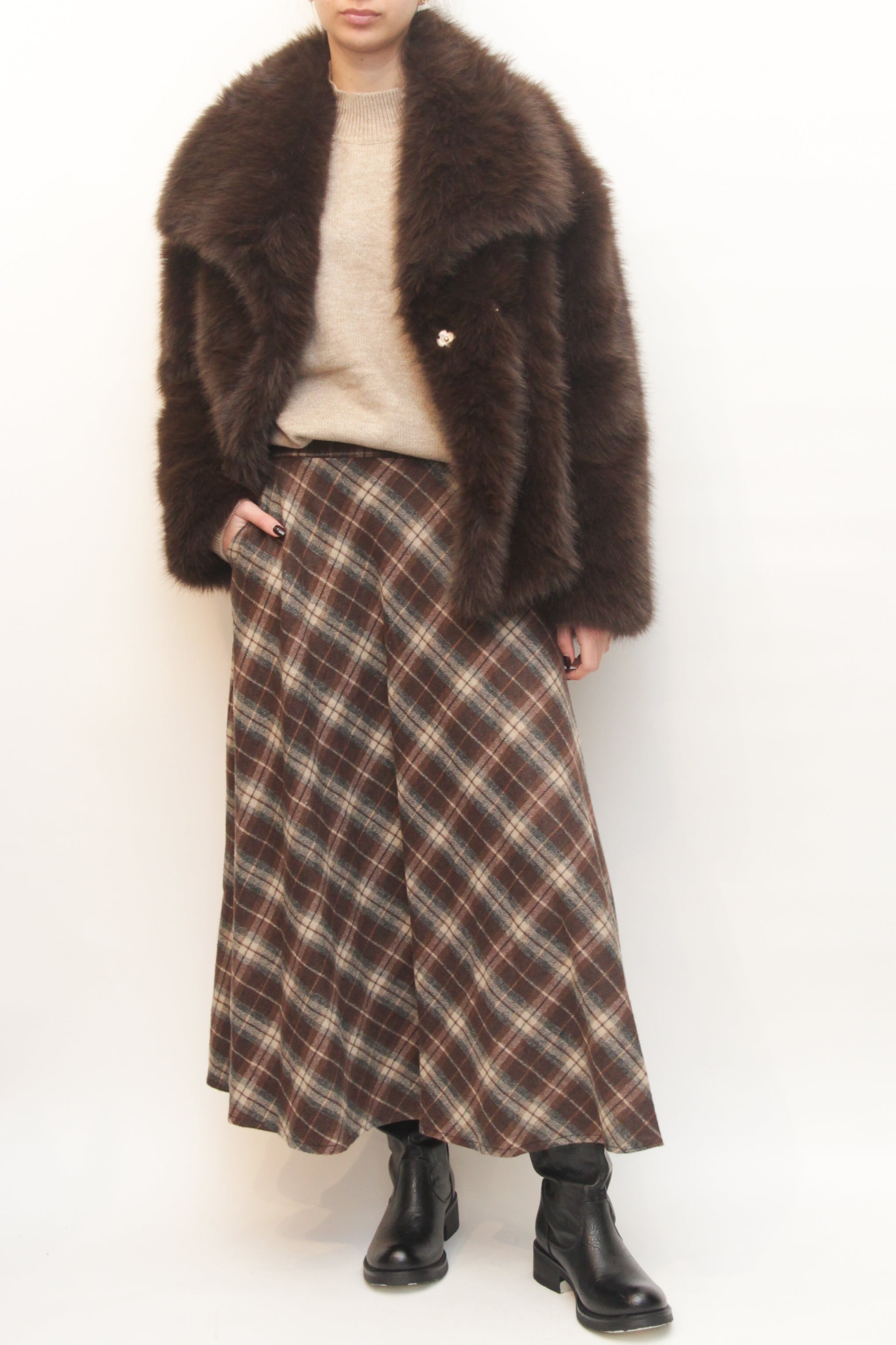 LEVH - GONNA Casey - Quadro moka/beige/nero