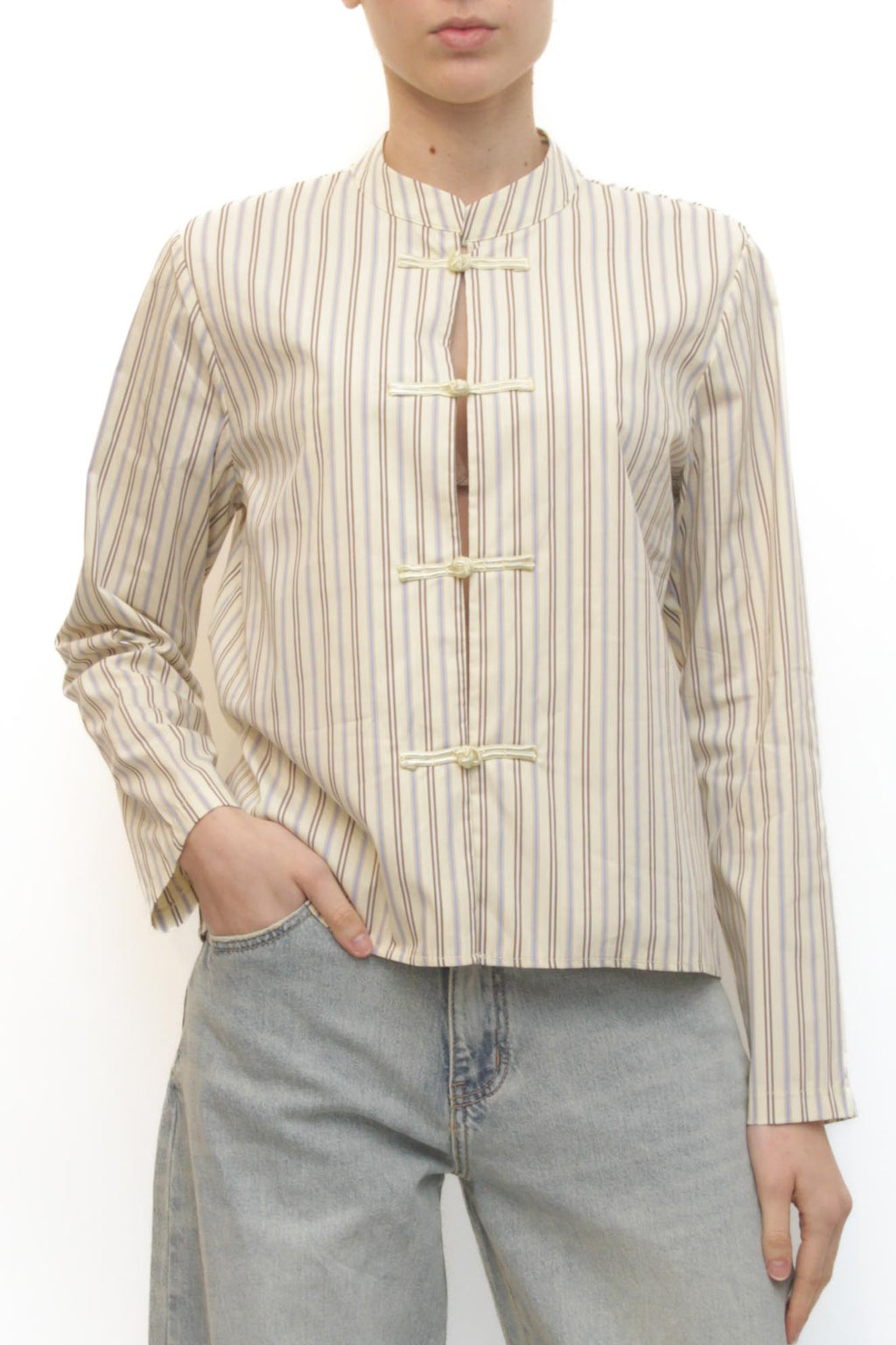 LEVH - Camicia Carolina - RIGA BEIGE/MARR/CEL