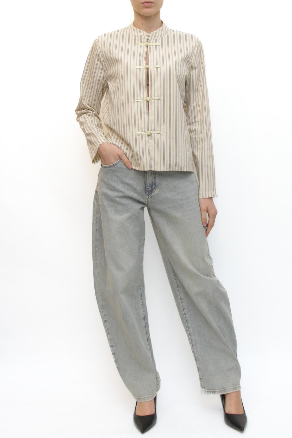 LEVH - Camicia Carolina - RIGA BEIGE/MARR/CEL