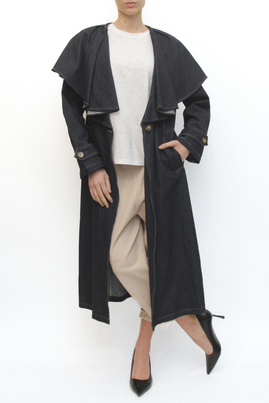 LEVH - Cappotto Chiara - DENIM SCURO