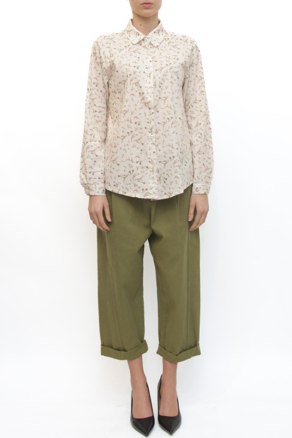 LEVH - Camicia Caracas - PANNA Fiori colorati