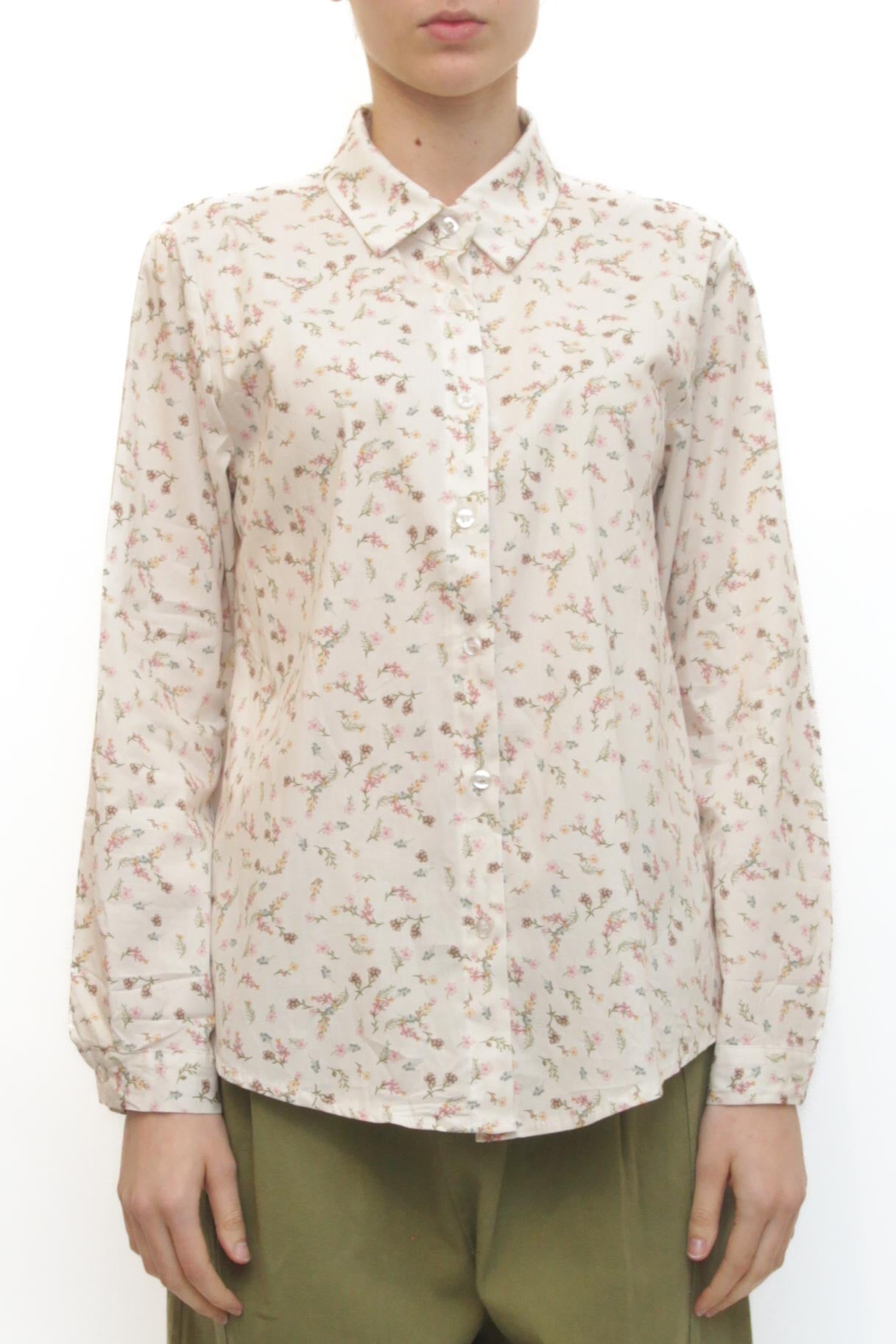 LEVH - Camicia Caracas - PANNA Fiori colorati