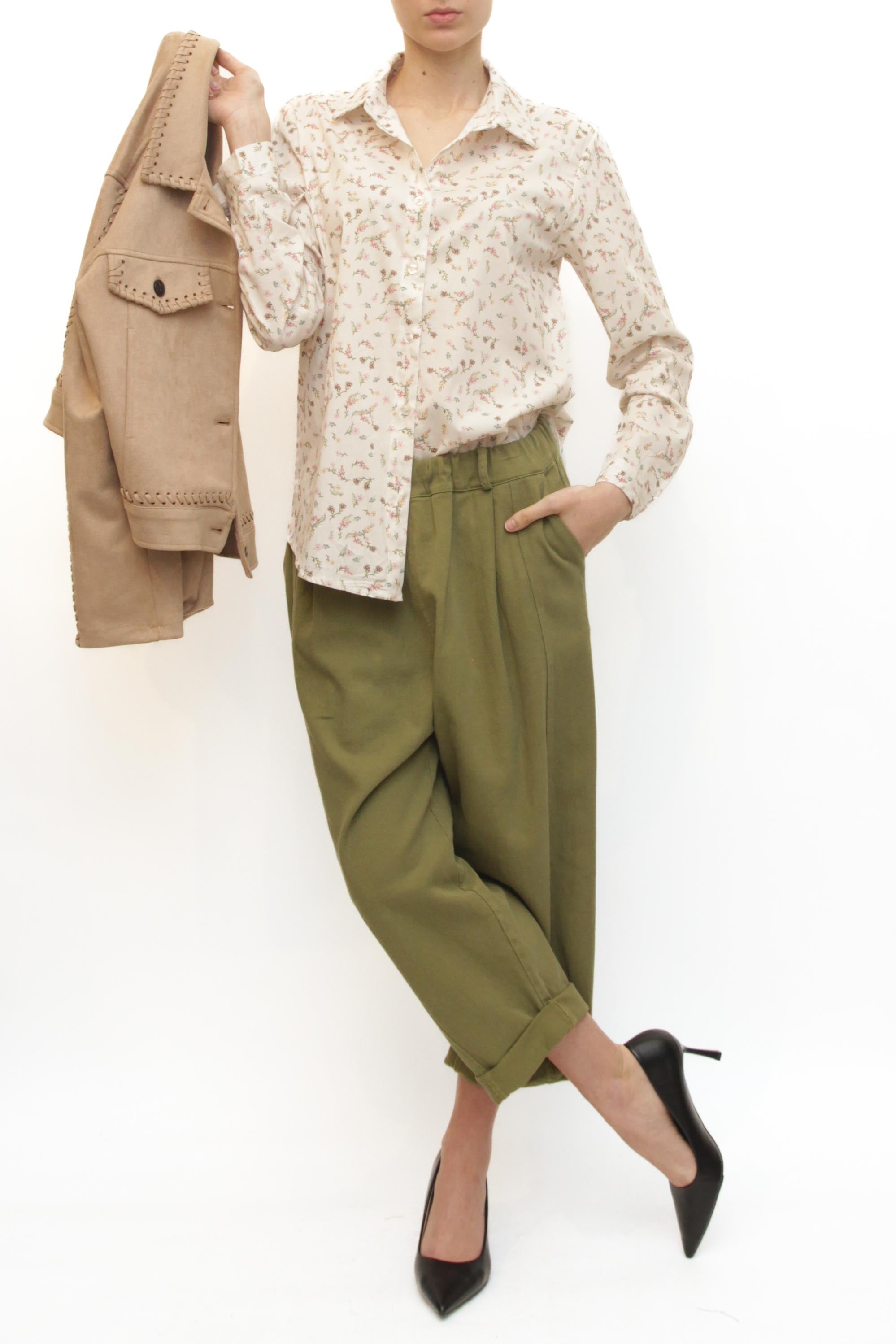 LEVH - Camicia Caracas - PANNA Fiori colorati