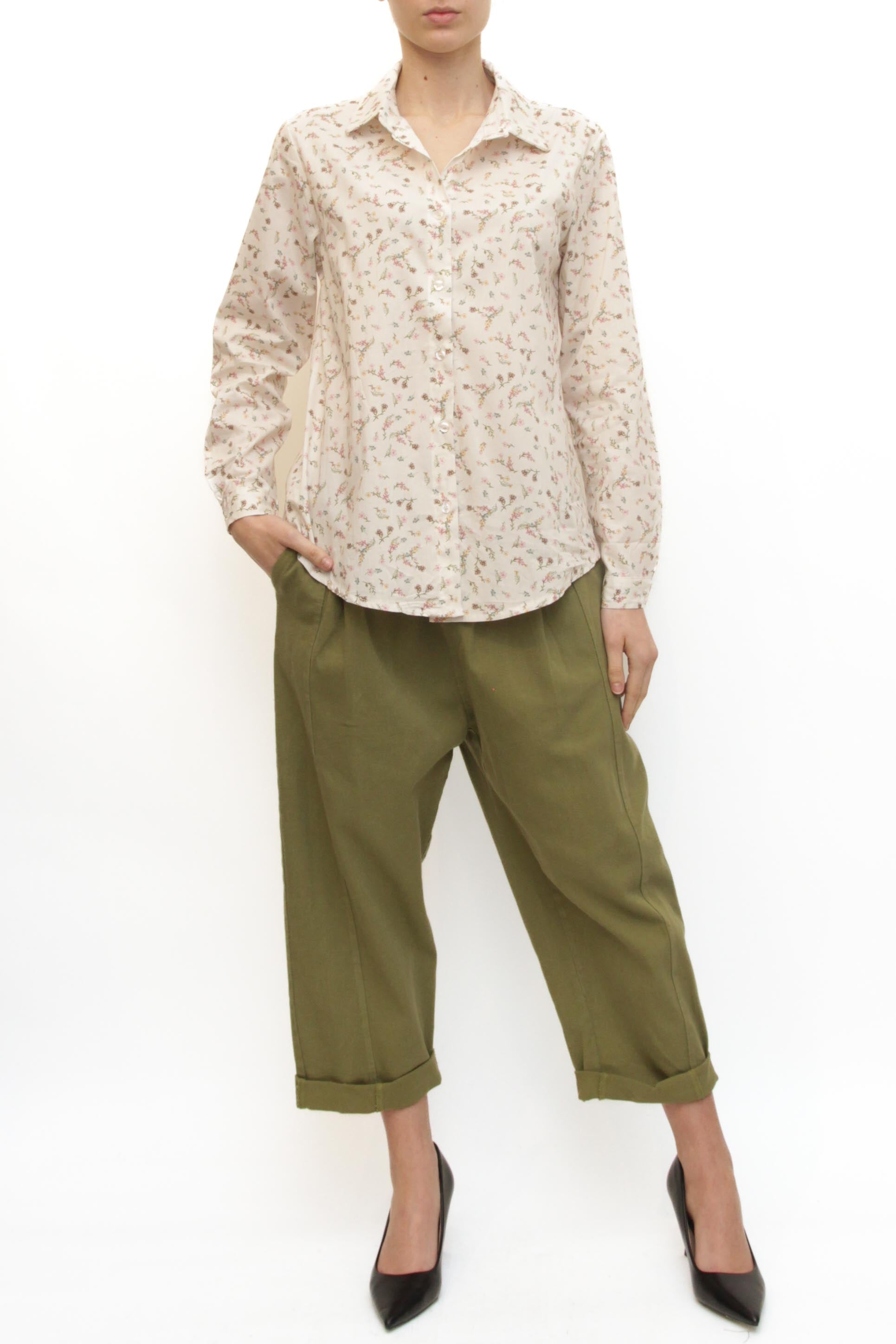 LEVH - Camicia Caracas - PANNA Fiori colorati