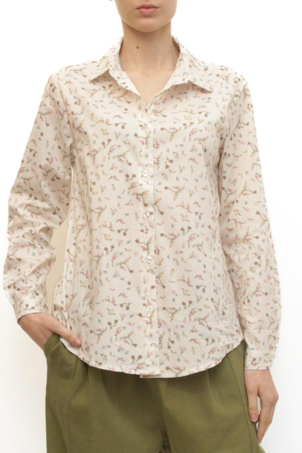 LEVH - Camicia Caracas - PANNA Fiori colorati