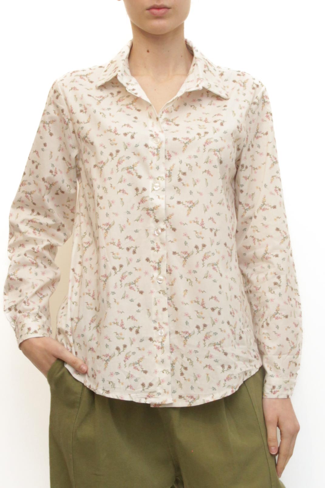 LEVH - Camicia Caracas - PANNA Fiori colorati