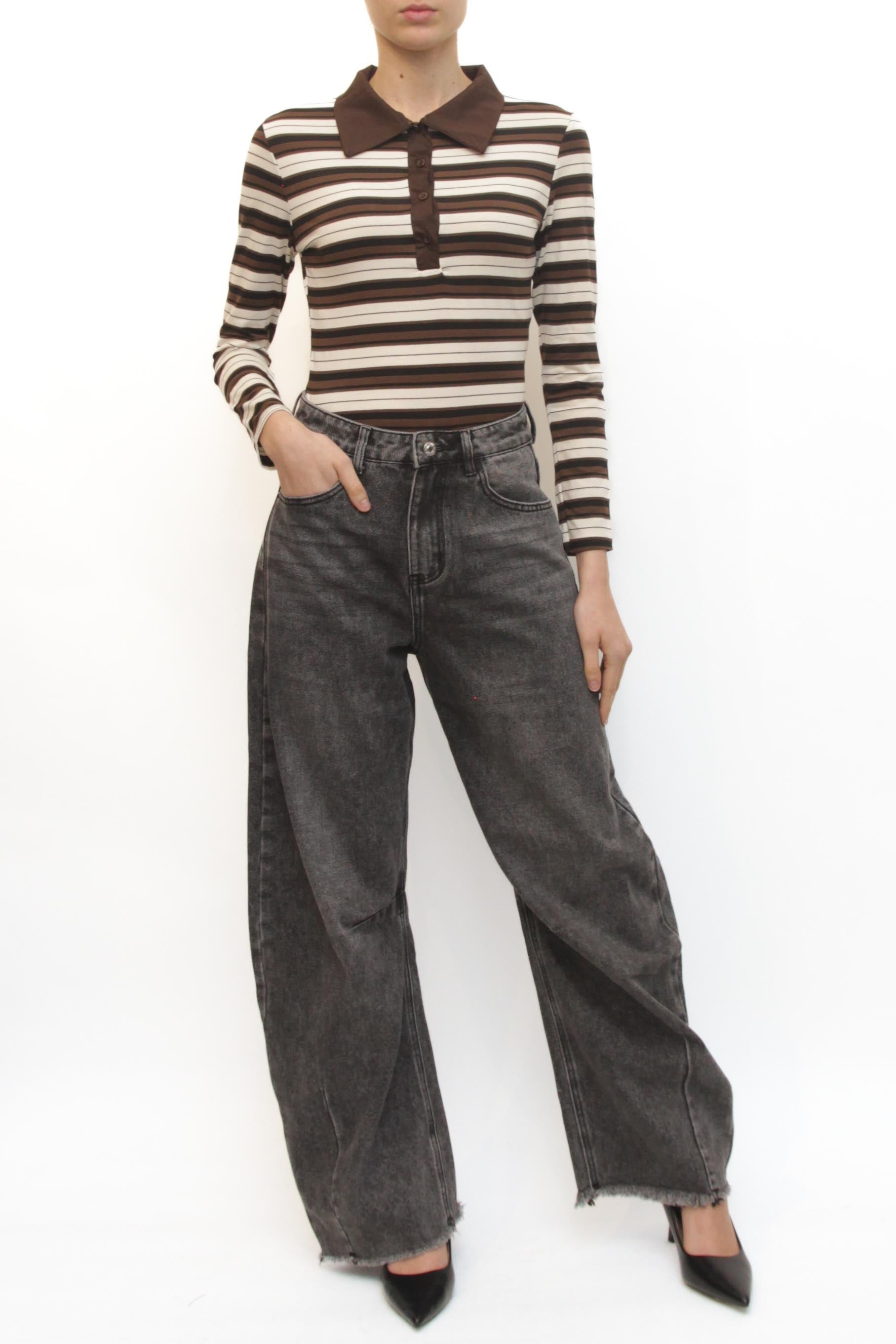 LEVH - Body Benedetta - RIGA Nero/Marrone/Panna