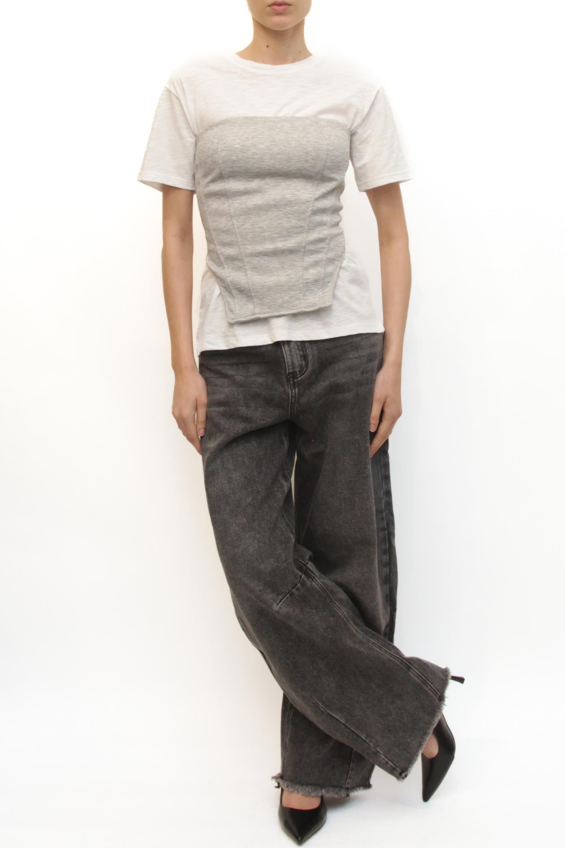 LEVH - Top Taskent - GRIGIO CHIARO