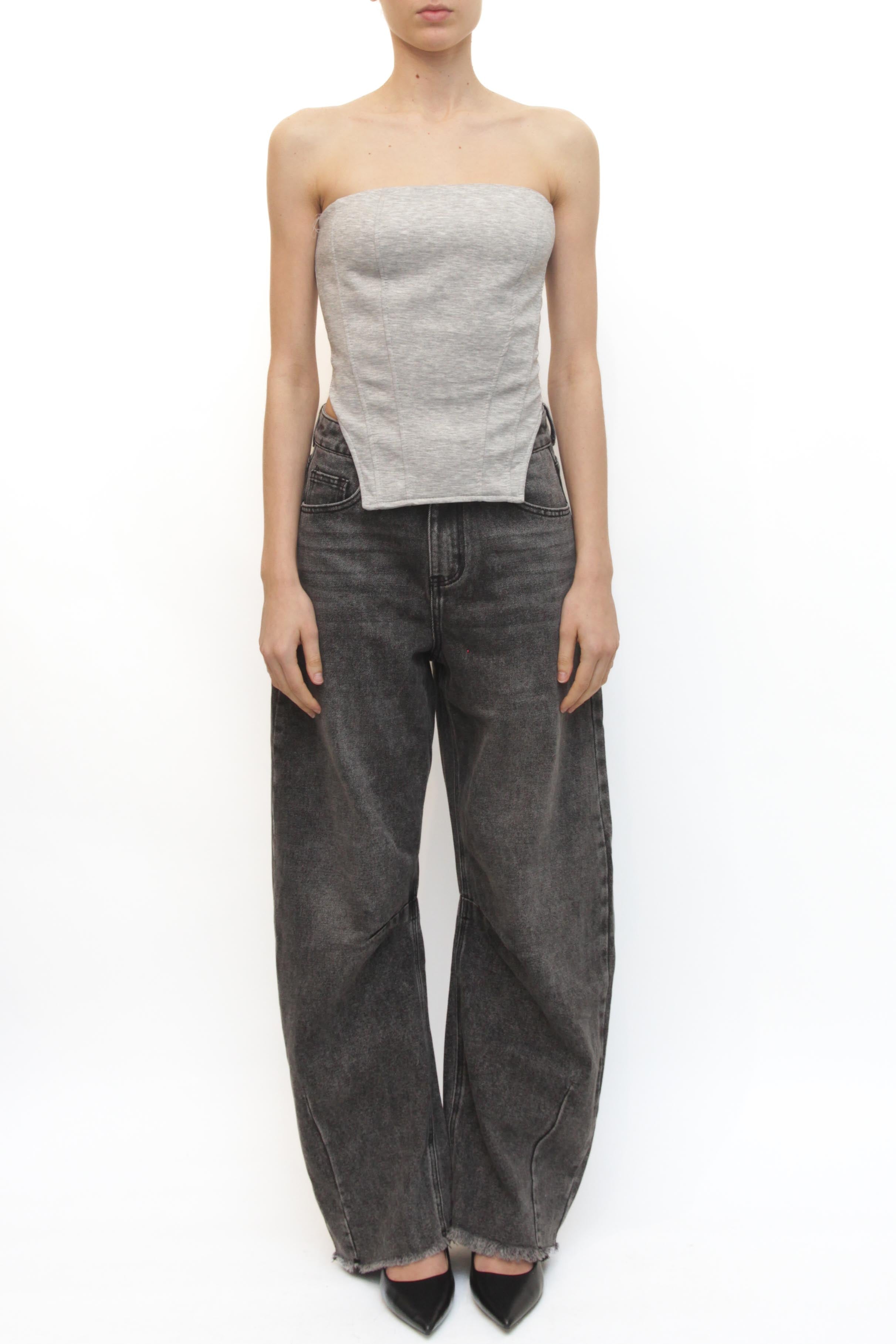 LEVH - Top Taskent - GRIGIO CHIARO