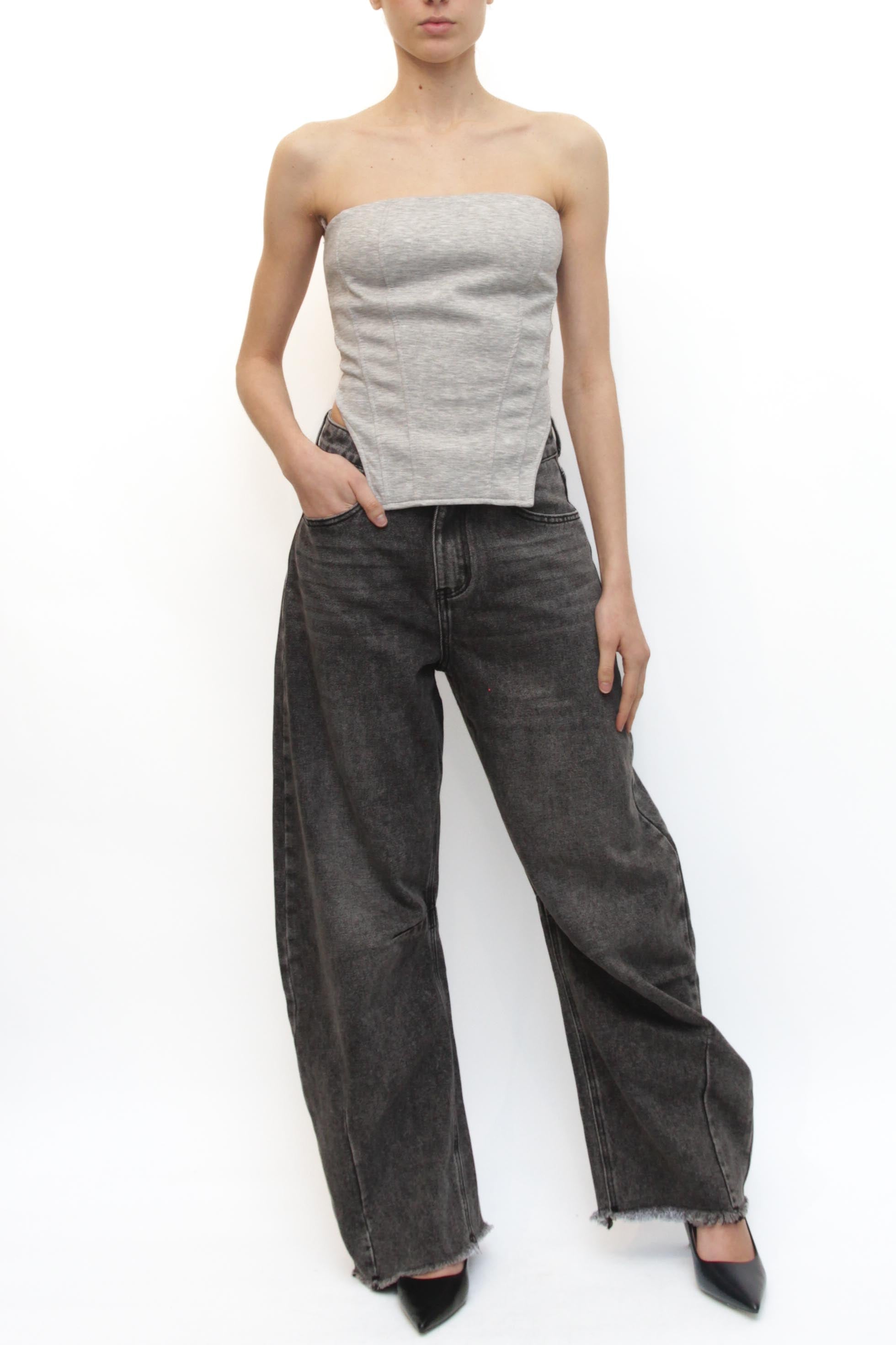 LEVH - Top Taskent - GRIGIO CHIARO