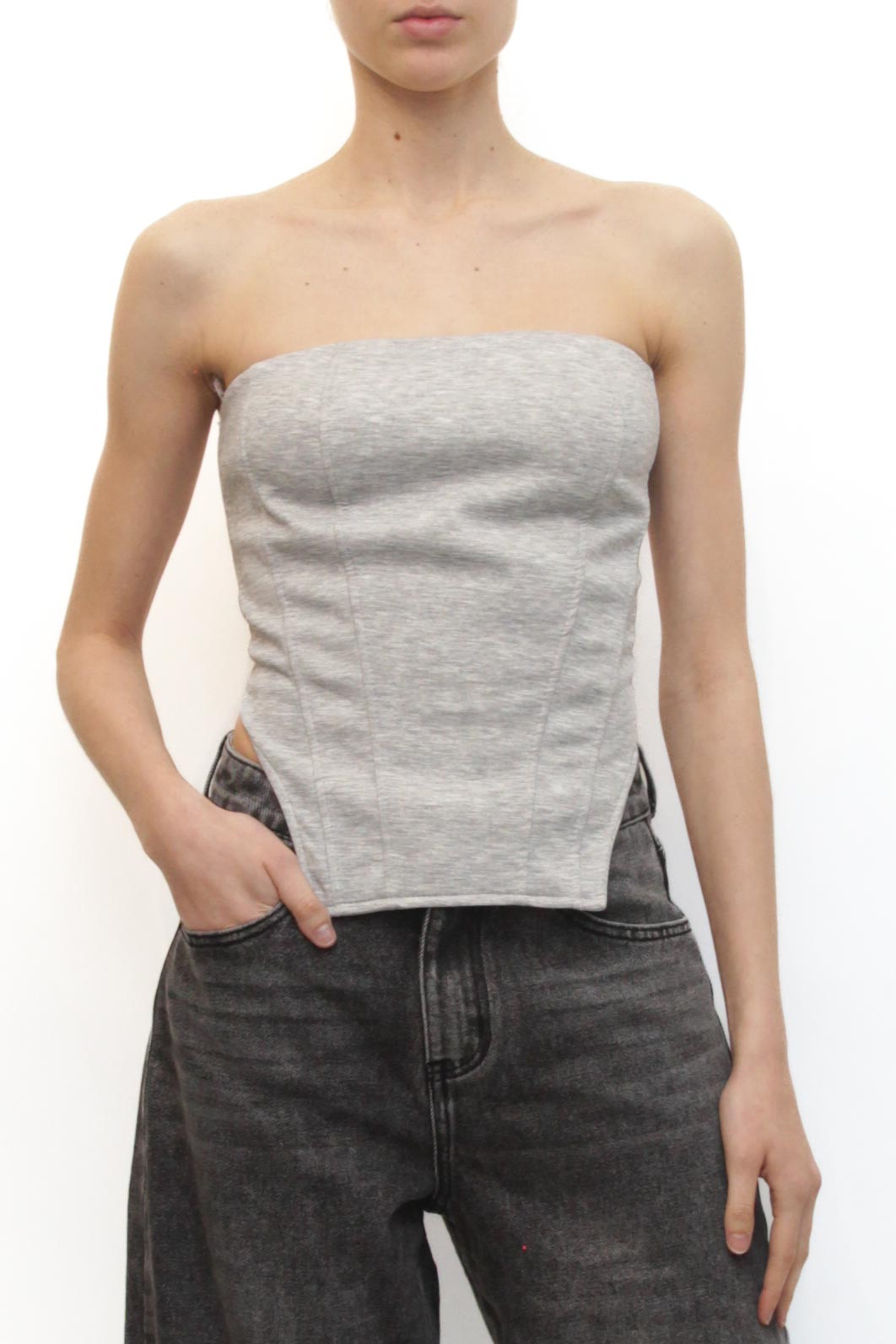 LEVH - Top Taskent - GRIGIO CHIARO