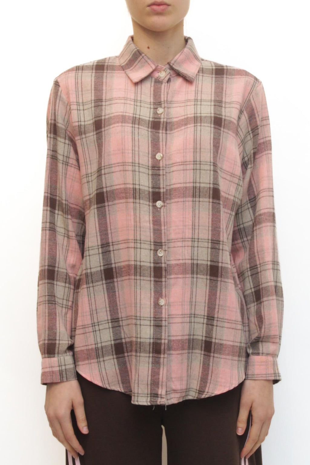LEVH - Camicia Carola - QUADRO ROSA/MARRONE