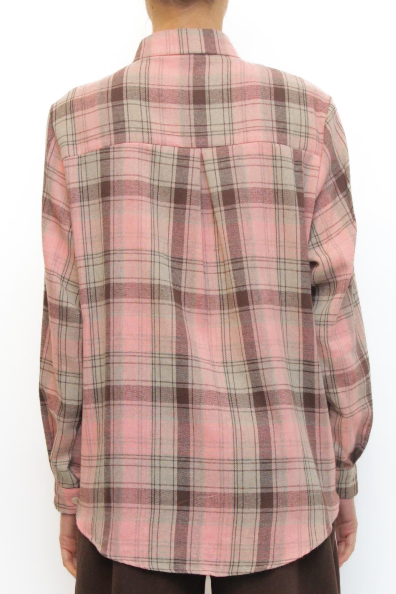 LEVH - Camicia Carola - QUADRO ROSA/MARRONE