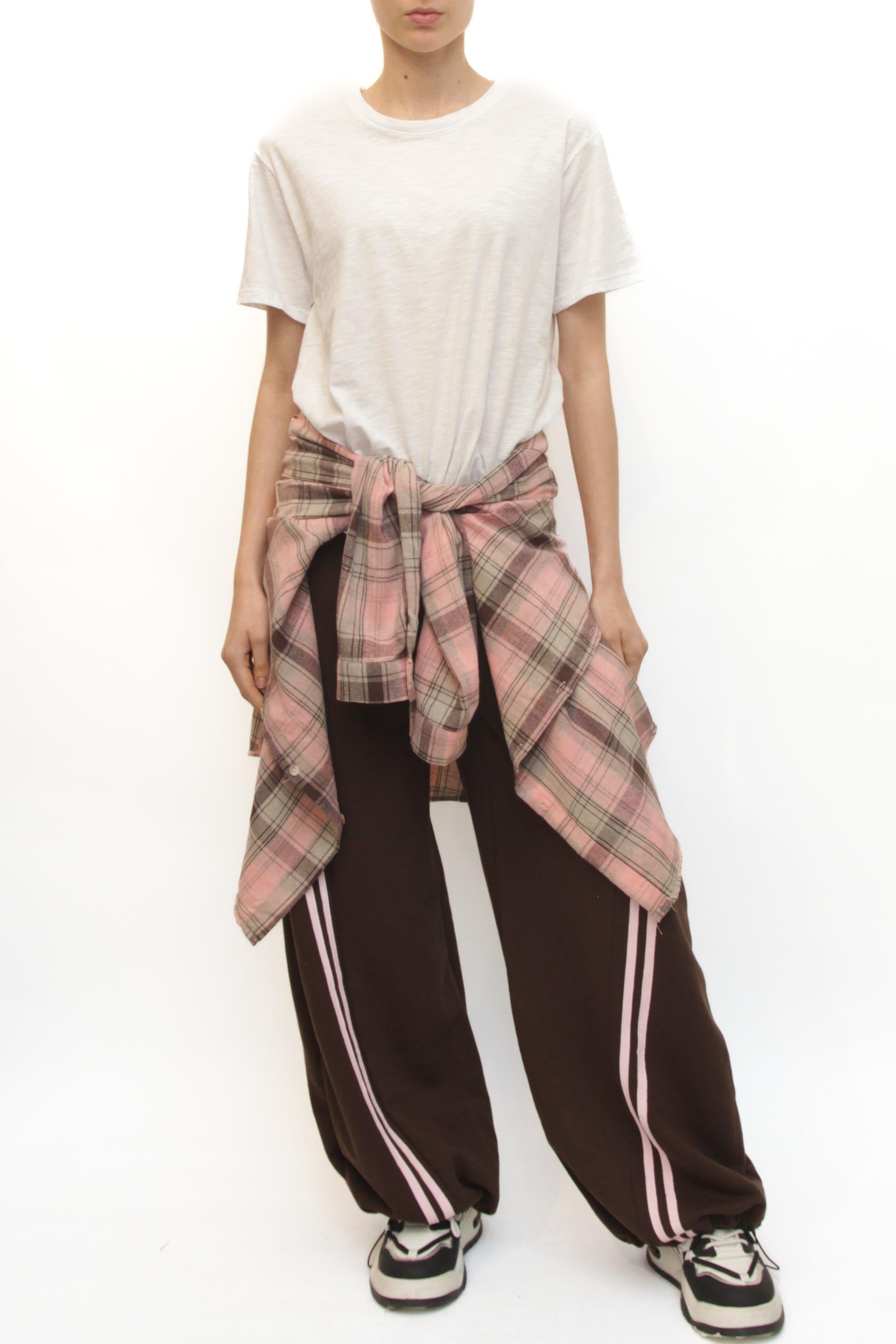 LEVH - Camicia Carola - QUADRO ROSA/MARRONE