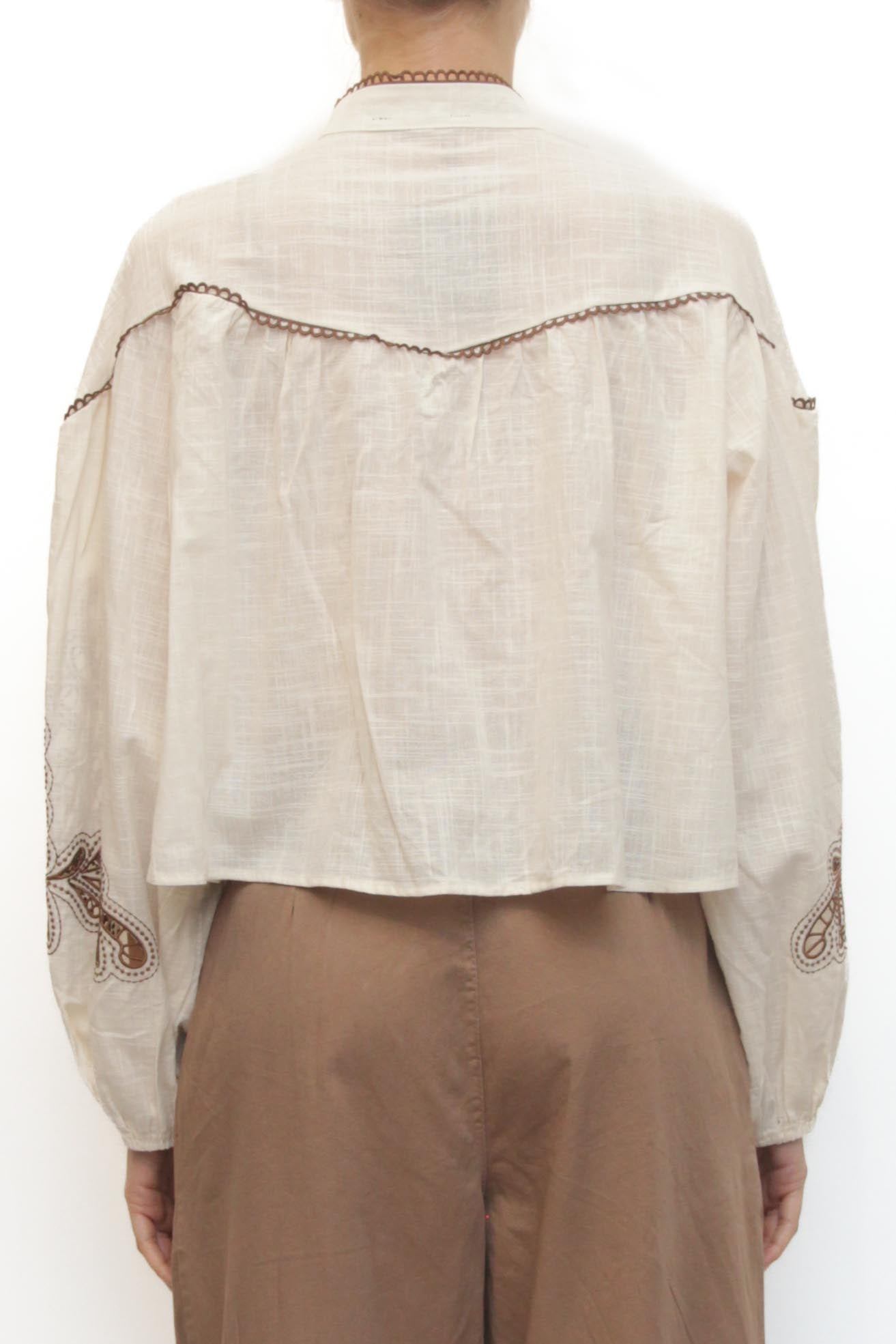 LEVH - Camicia Cassie - BEIGE/MARRONE