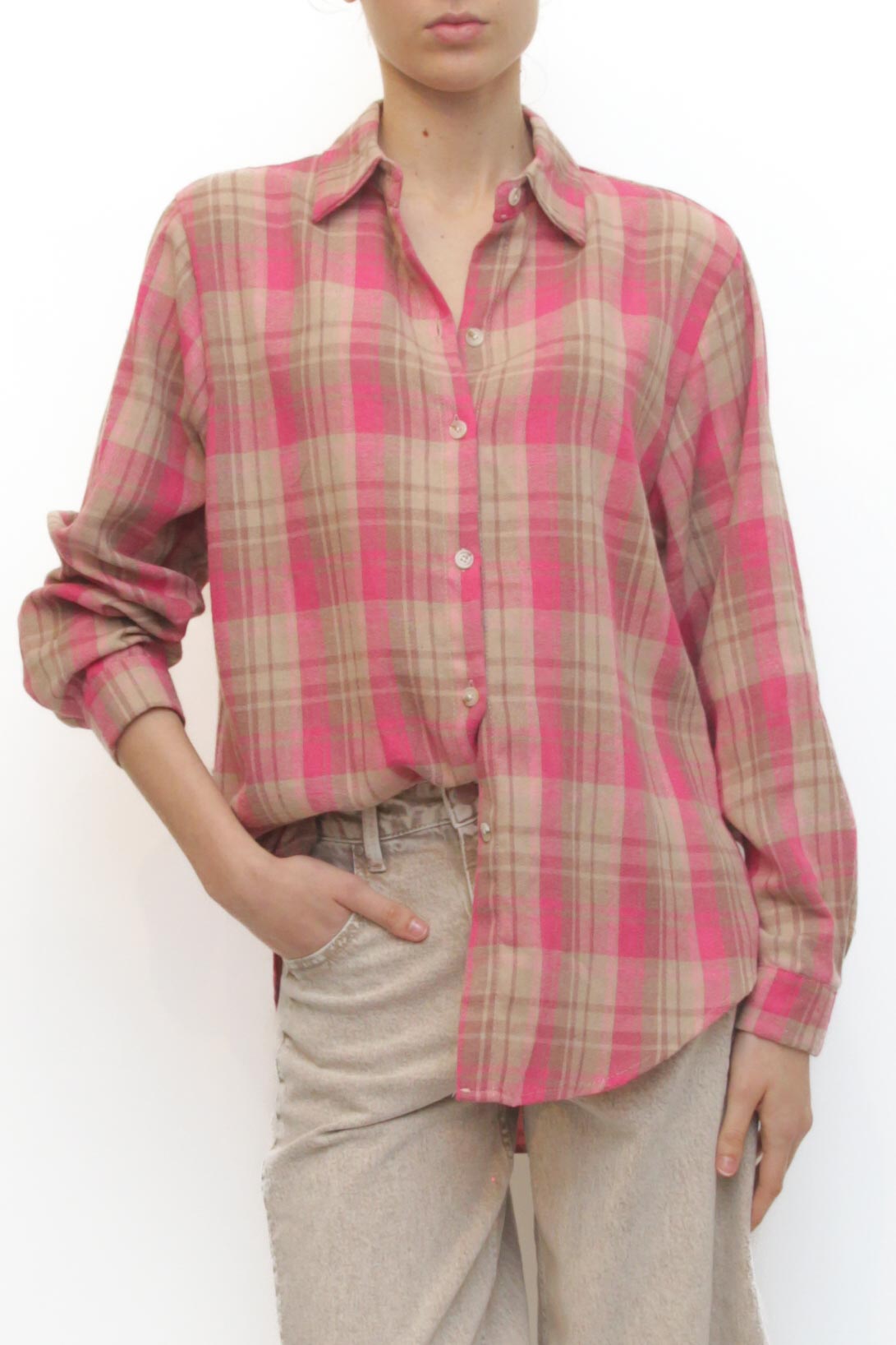 LEVH - Camicia Carola - QUADRO FUCSIA/CIPOLLA