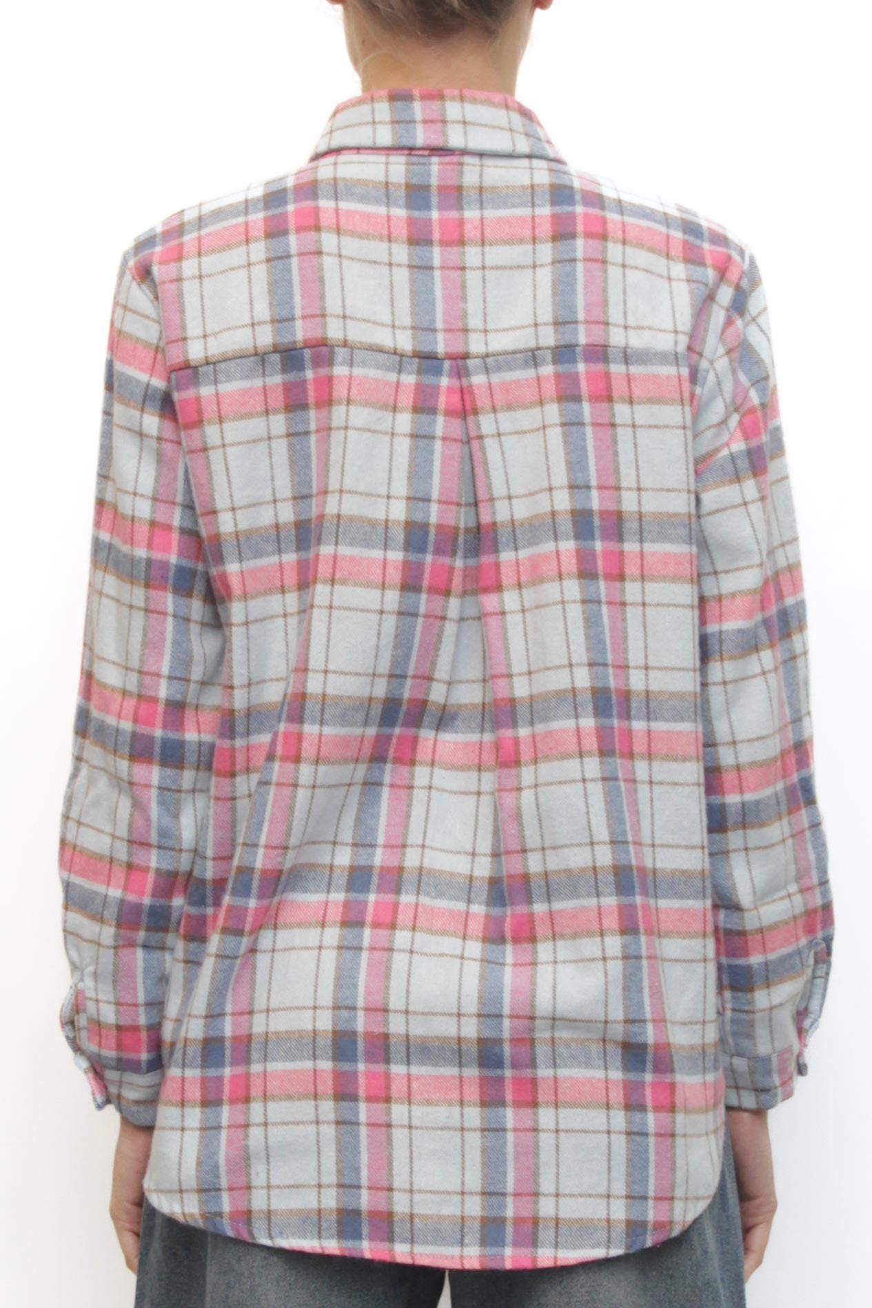 LEVH - Camicia Carola - QUADRO CELESTE/FUCSIA