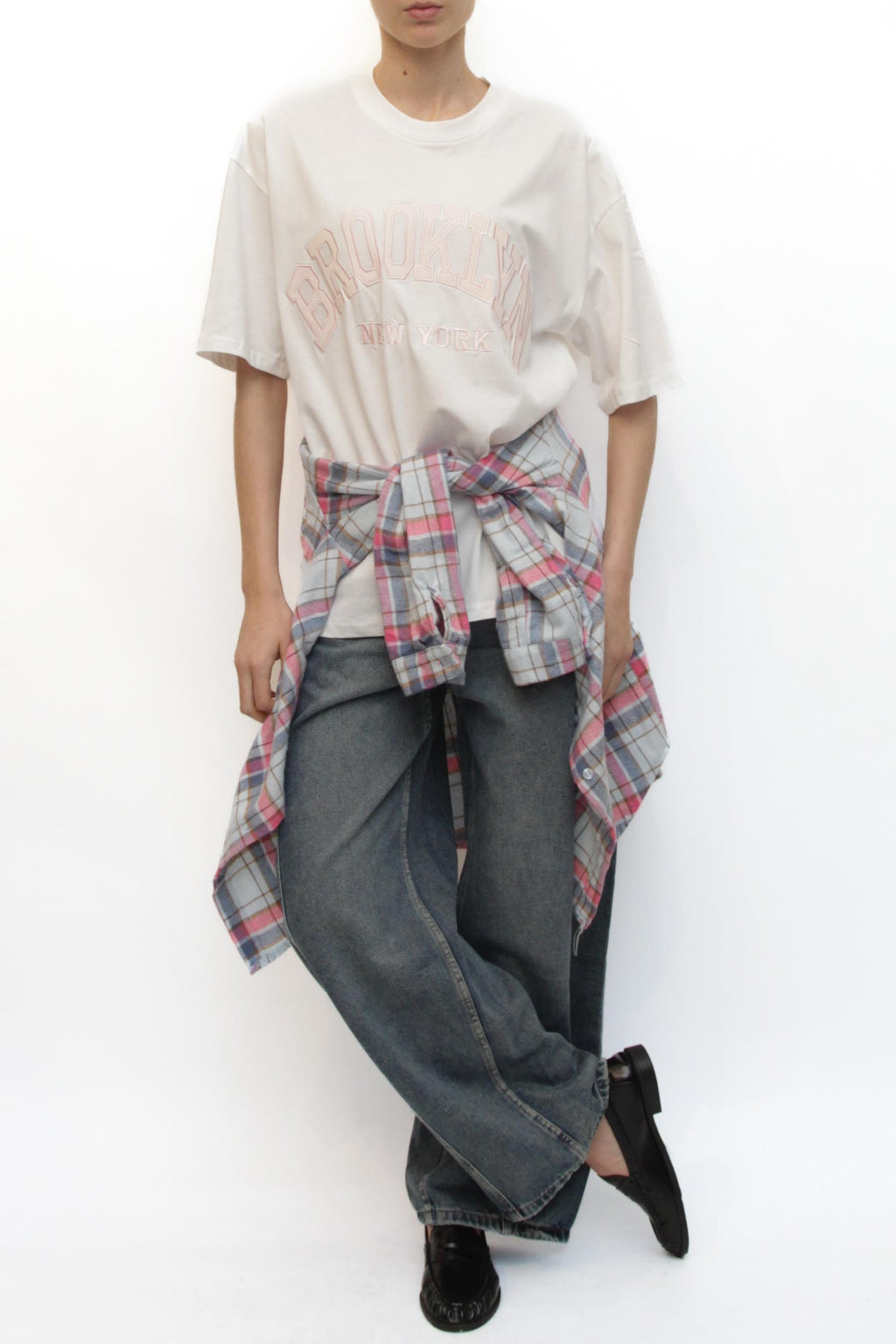 LEVH - Camicia Carola - QUADRO CELESTE/FUCSIA