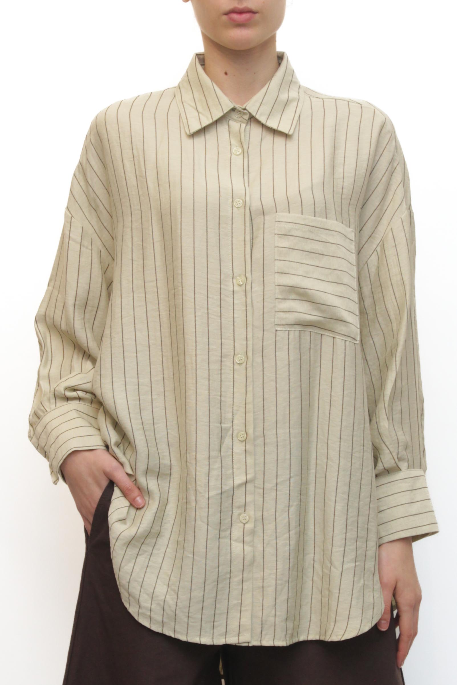LEVH - Camicia Carin - RIGA BEIGE/MARRONE