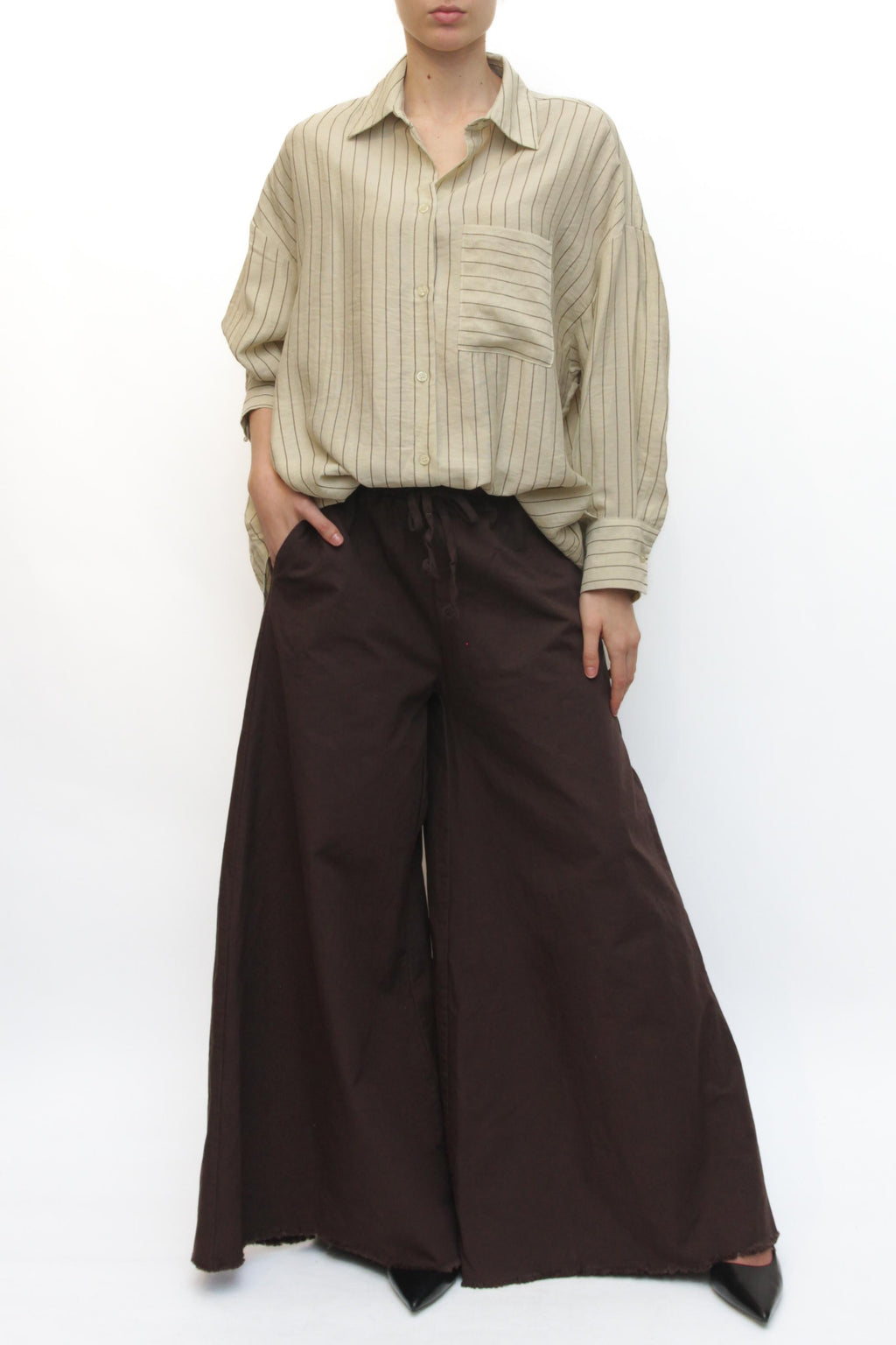 LEVH - Camicia Carin - RIGA BEIGE/MARRONE