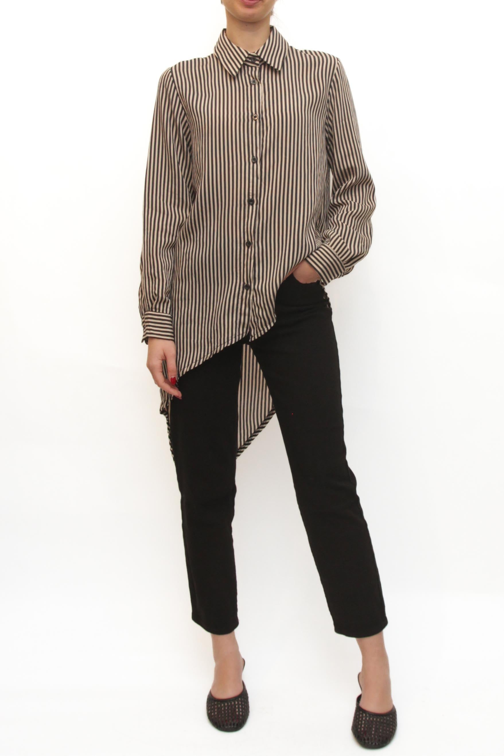 LEVH - Camicia Caren - RIGA BEIGE/NERO