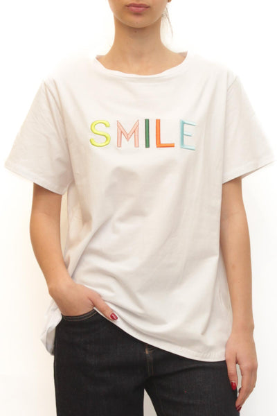 LEVH - T-shirt Smile - BIANCO