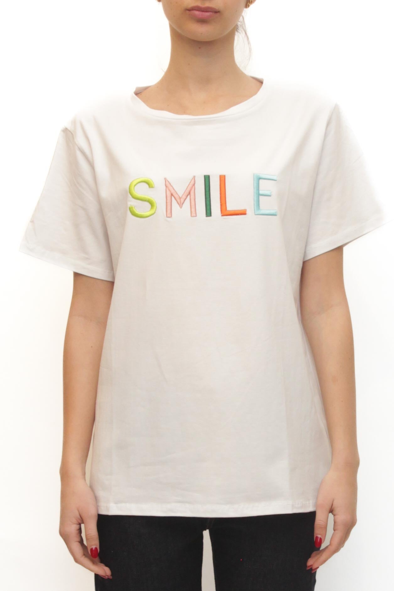 LEVH - T-shirt Smile - BIANCO