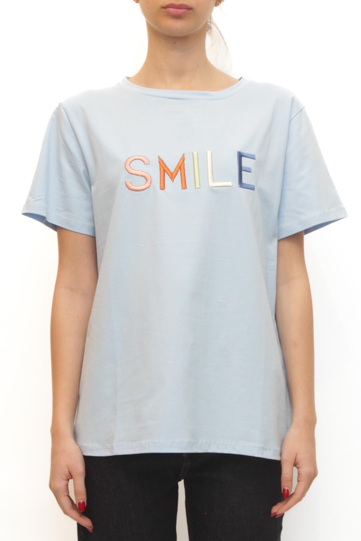 LEVH - T-shirt Smile - CELESTE