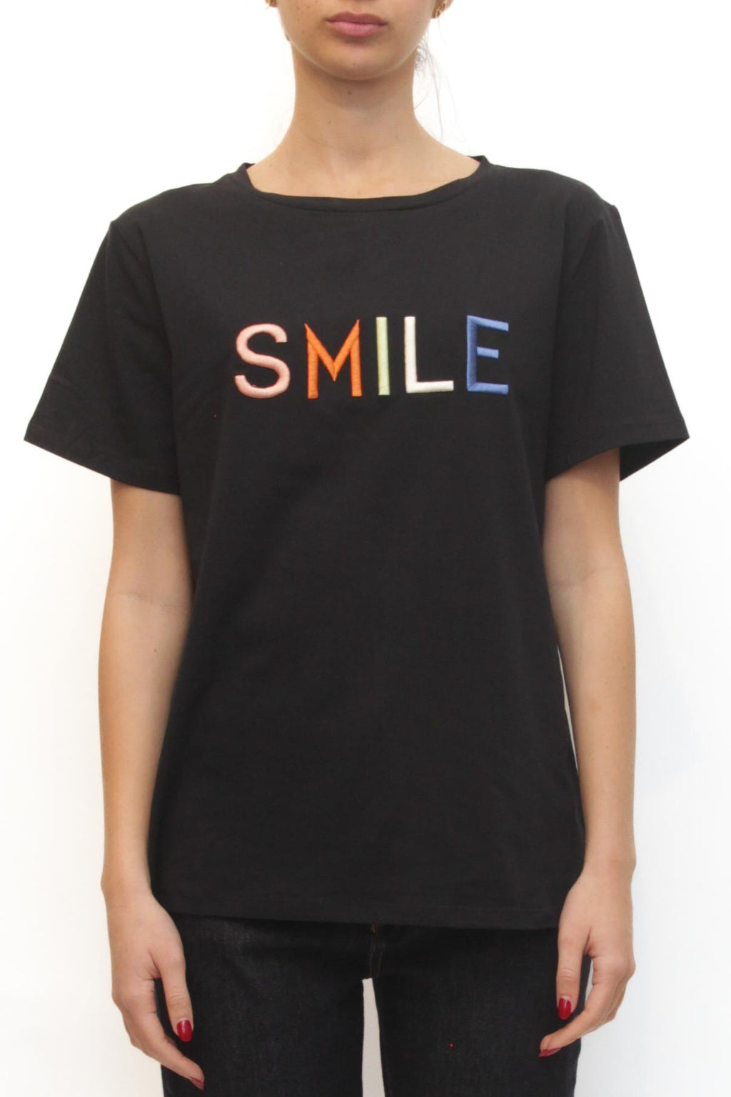 LEVH - T-shirt Smile - NERO