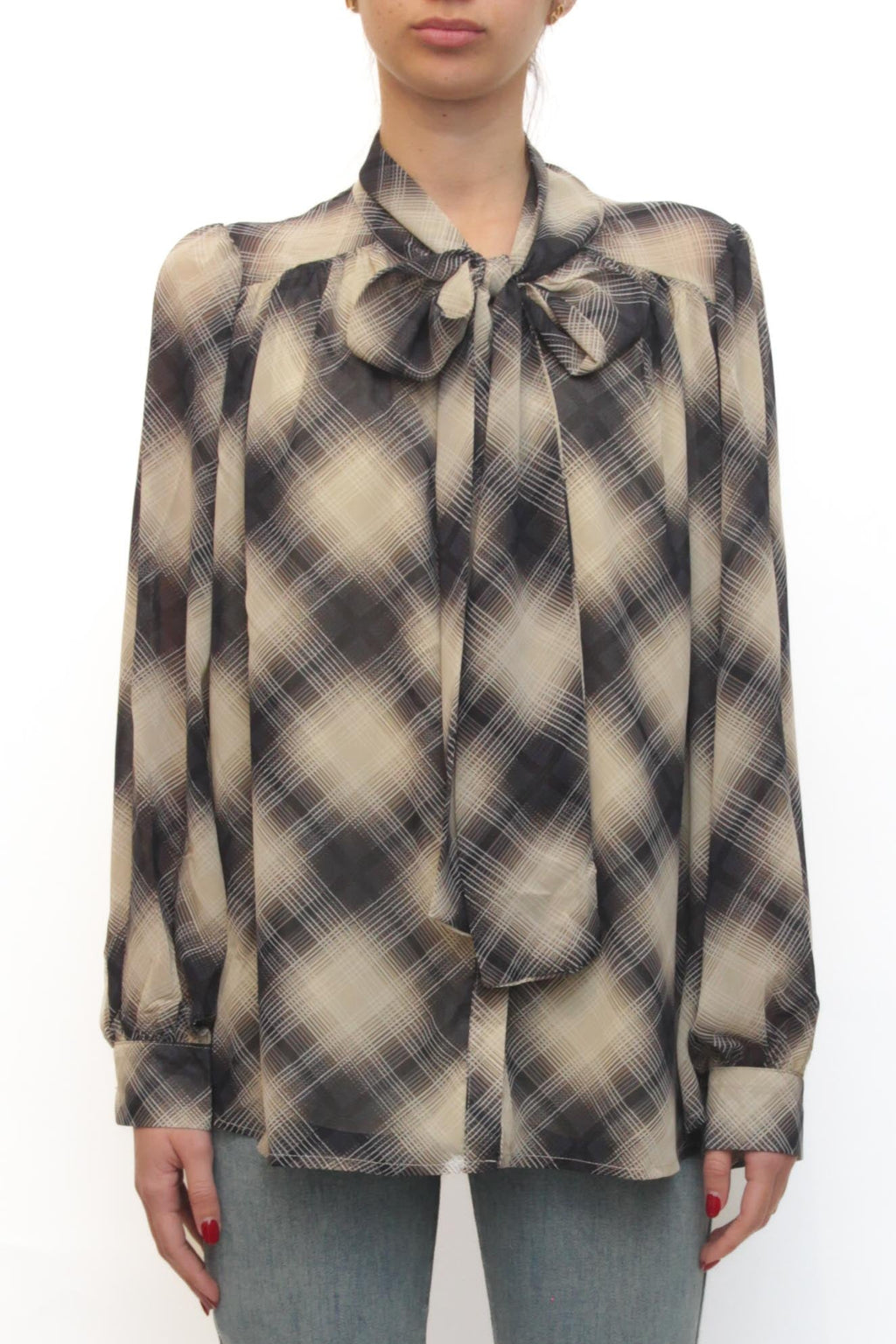 LEVH - Camicia Cathy - QUADRO BLU/BEIGE