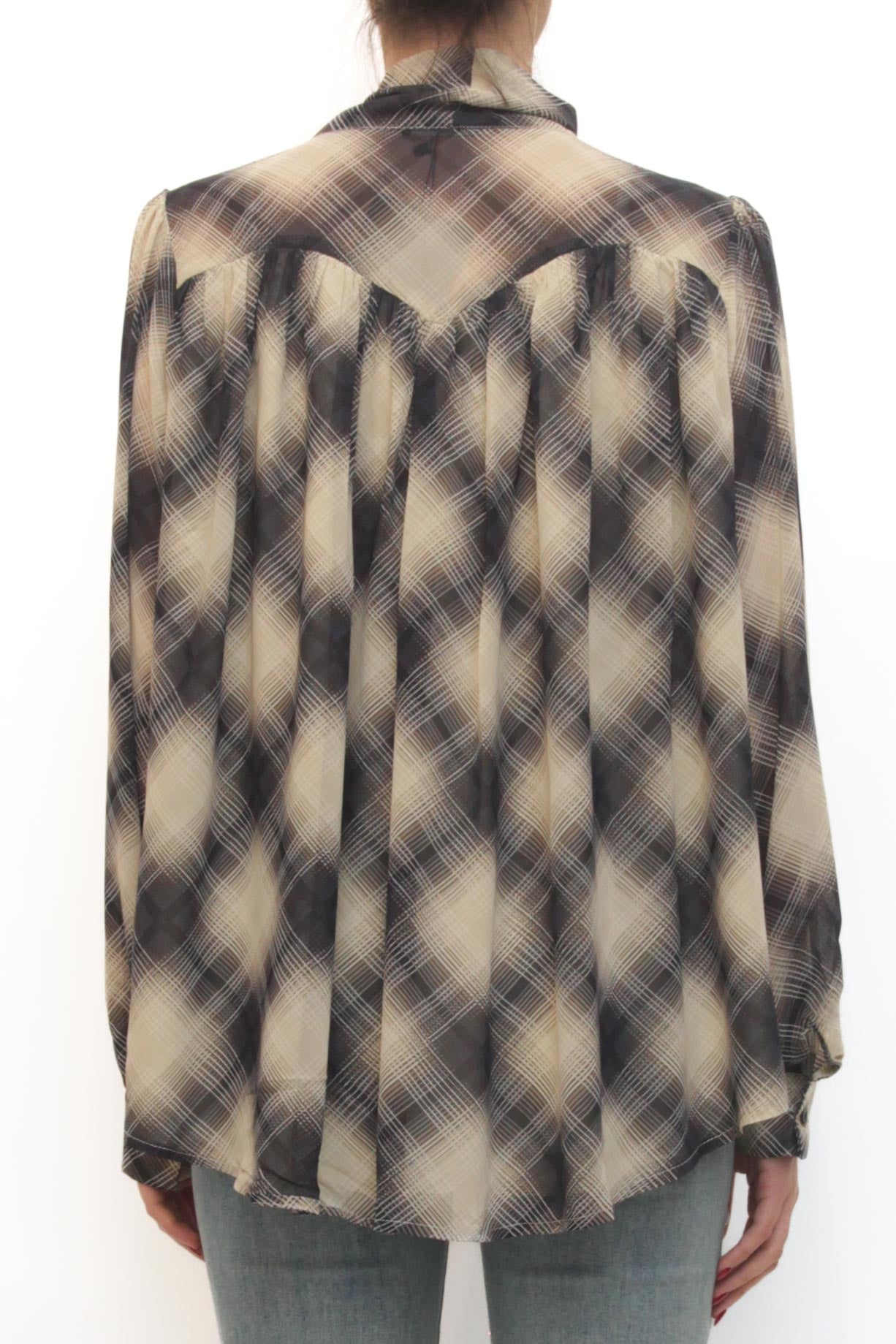 LEVH - Camicia Cathy - QUADRO BLU/BEIGE