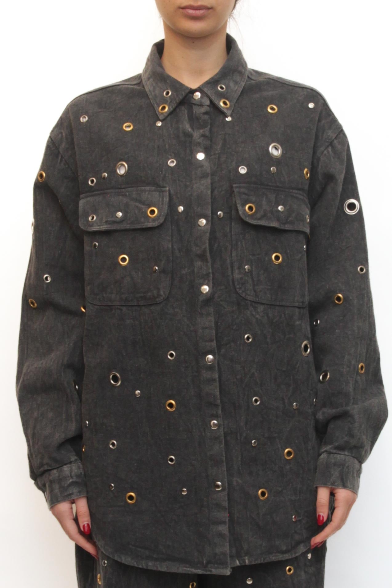 LEVH - Camicia Carly - DENIM MARMORIZZATO