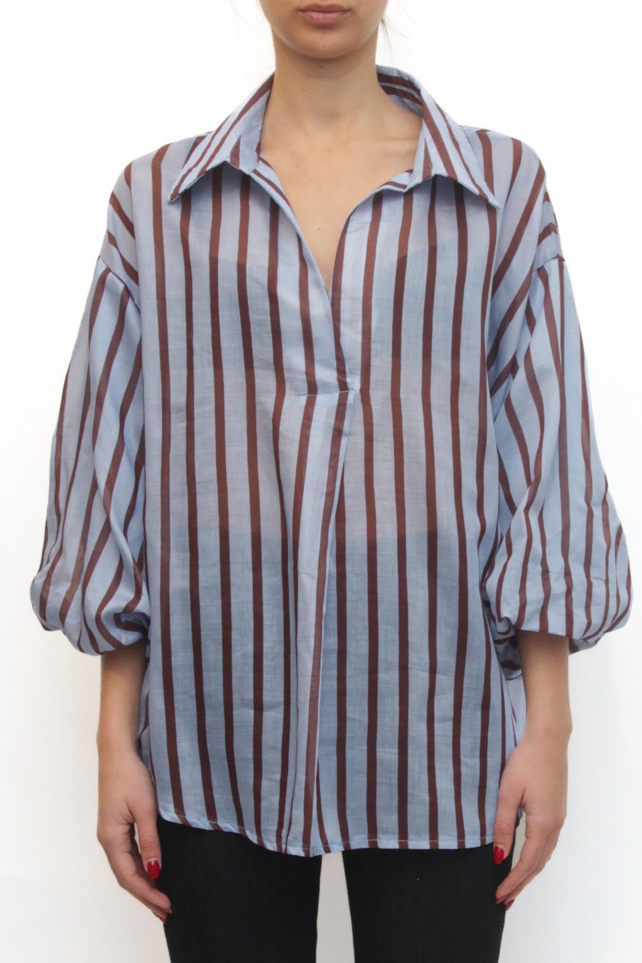 LEVH - Blusa Bénédicte - RIGA CELESTE/VINO