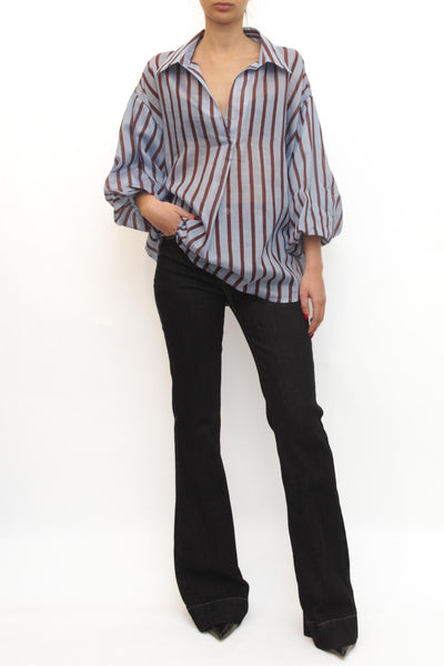 LEVH - Blusa Bénédicte - RIGA CELESTE/VINO