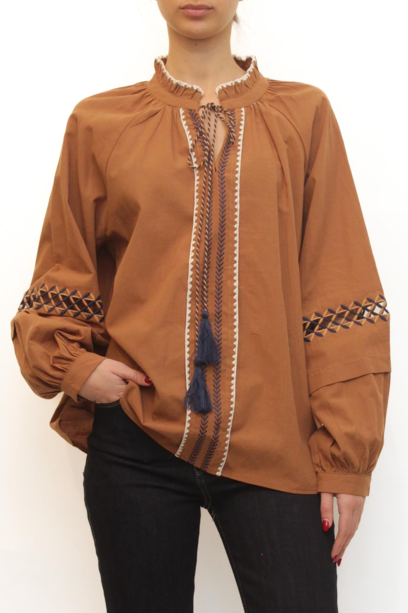 LEVH - Blusa Bonn - CUOIO