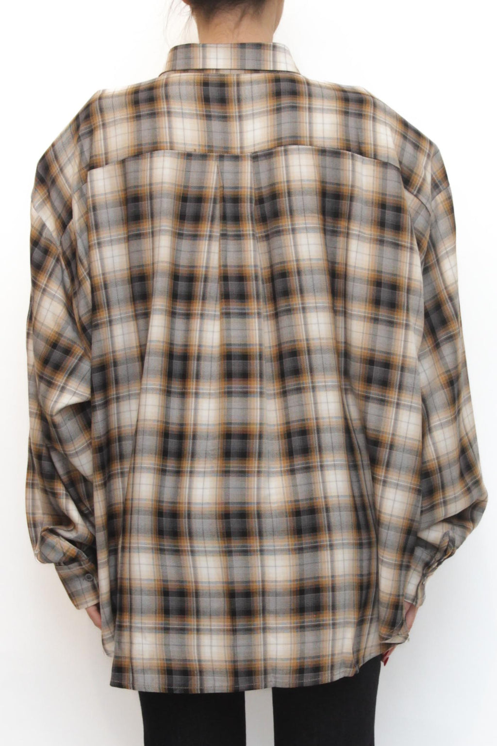 LEVH - Camicia Carmen - QUADRO BEIGE/GRIGIO