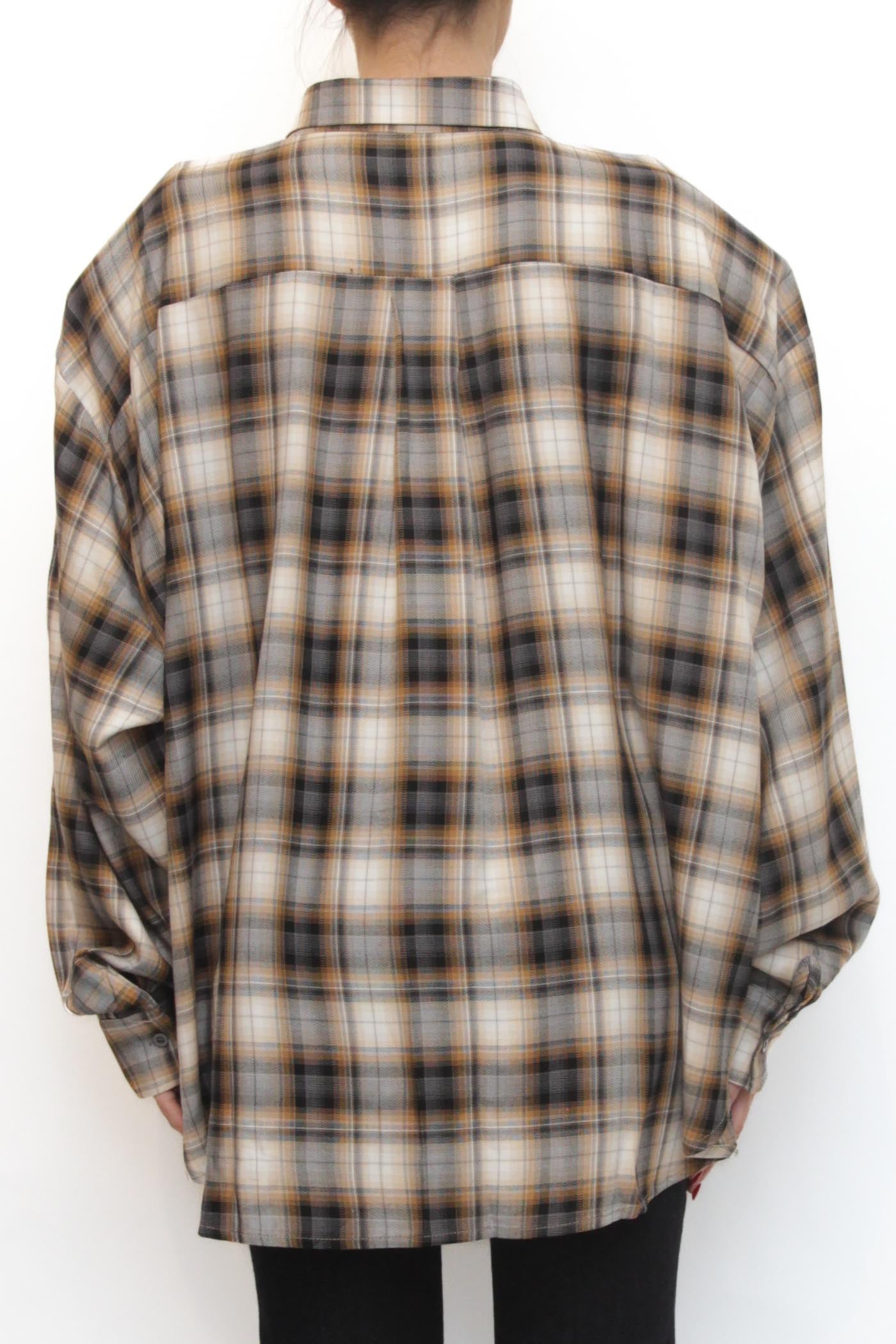 LEVH - Camicia Carmen - QUADRO BEIGE/GRIGIO