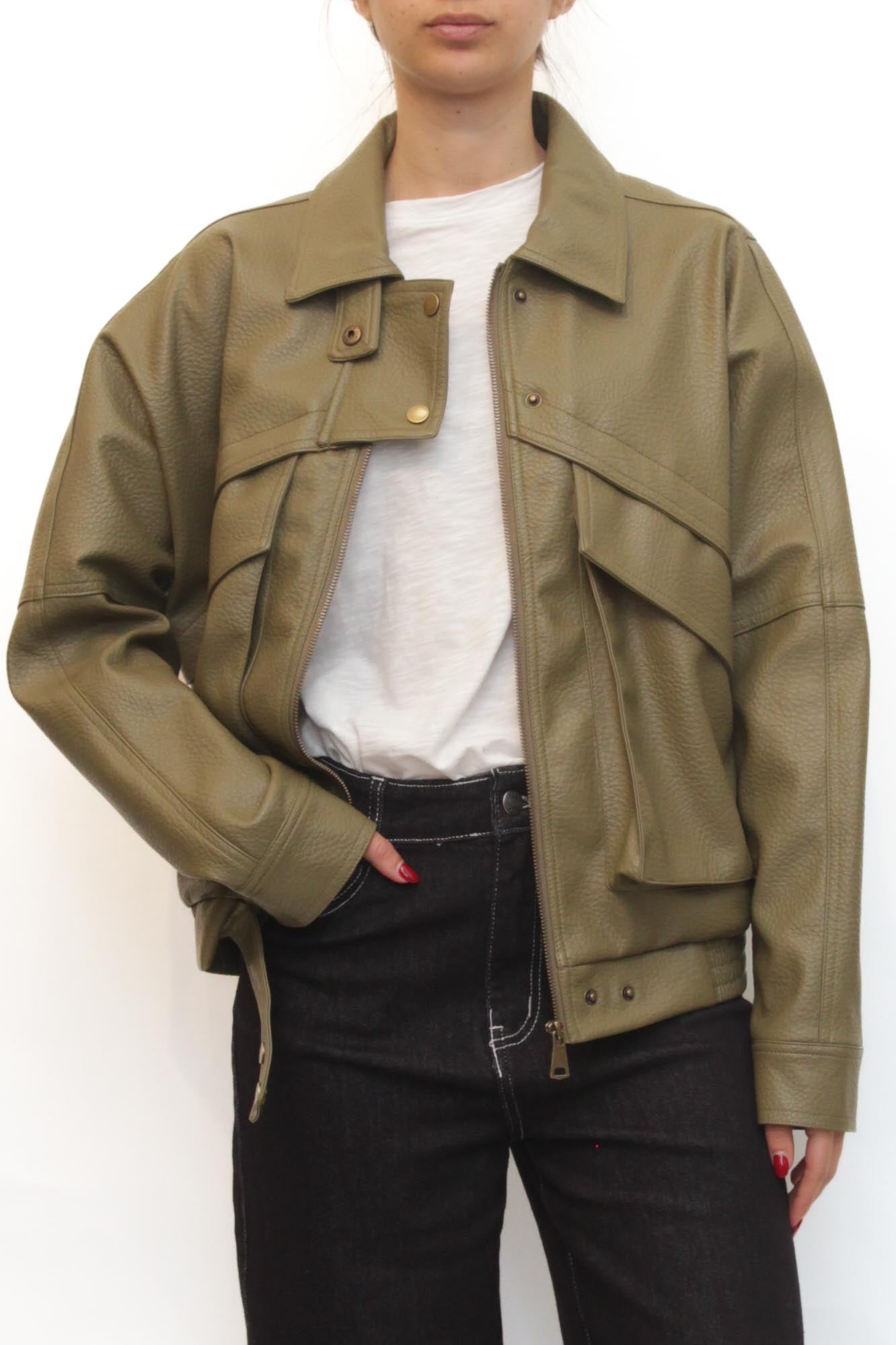 LEVH - Giubbino greta - VERDE OLIVA