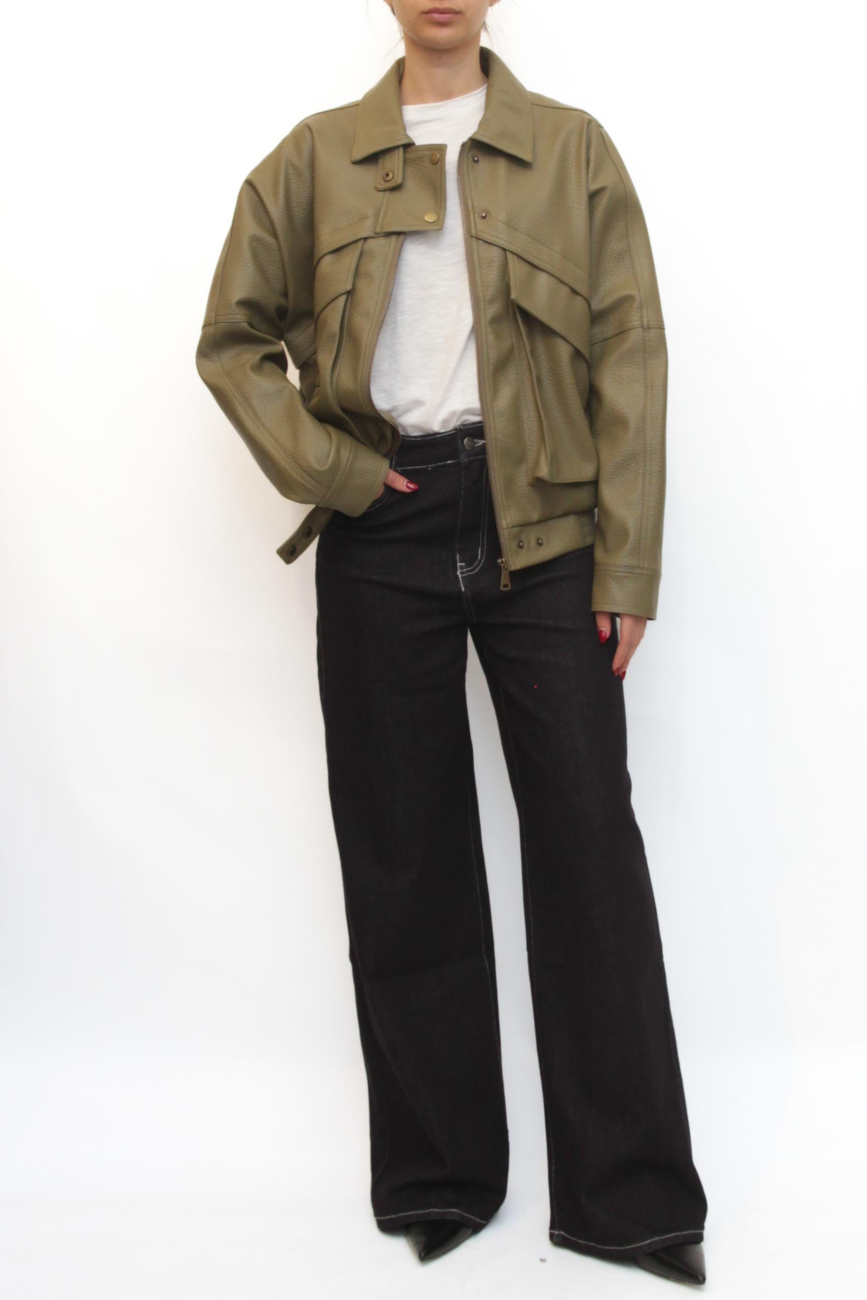 LEVH - Giubbino greta - VERDE OLIVA