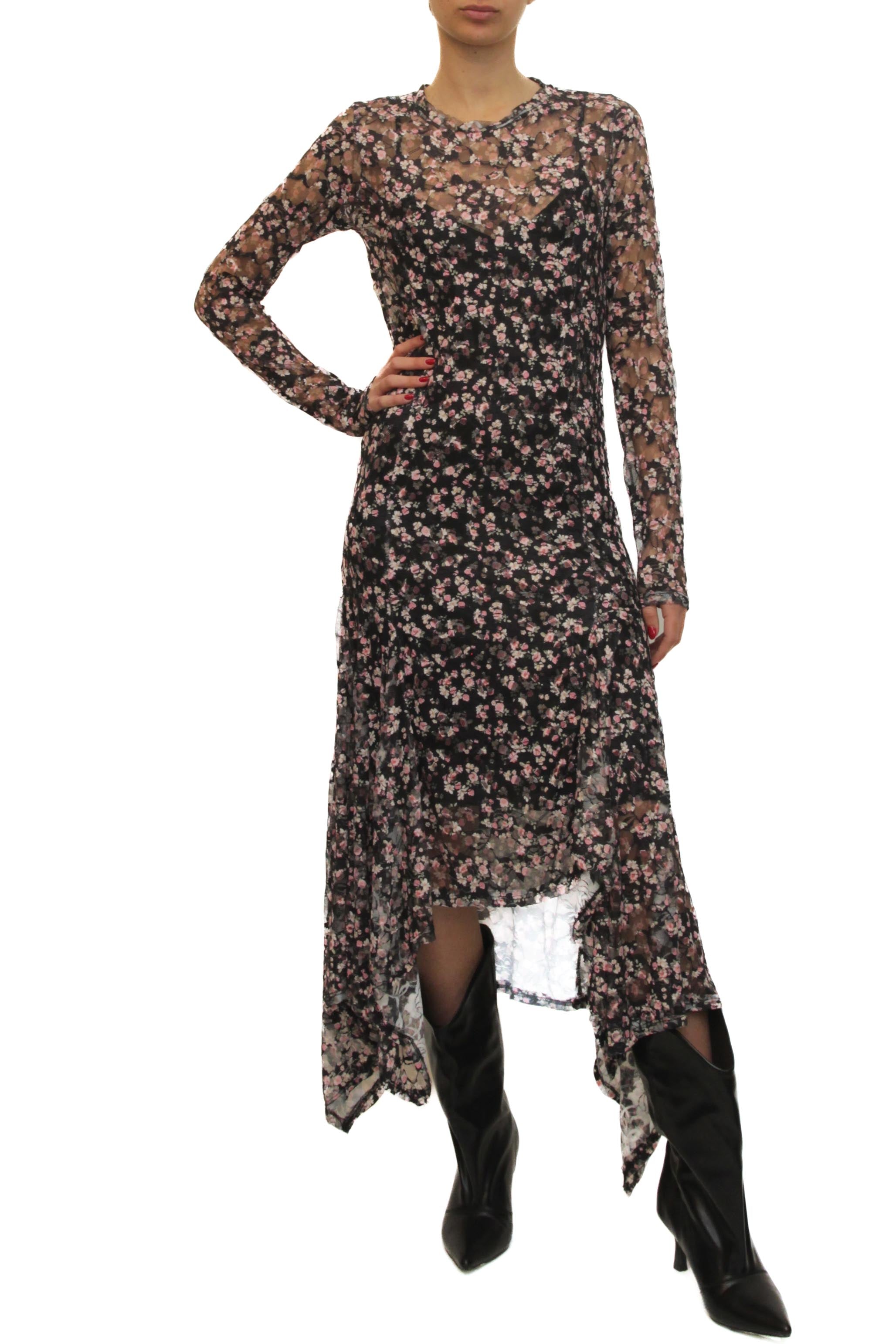 LEVH - Abito Angela - FLOREALE NE/RO